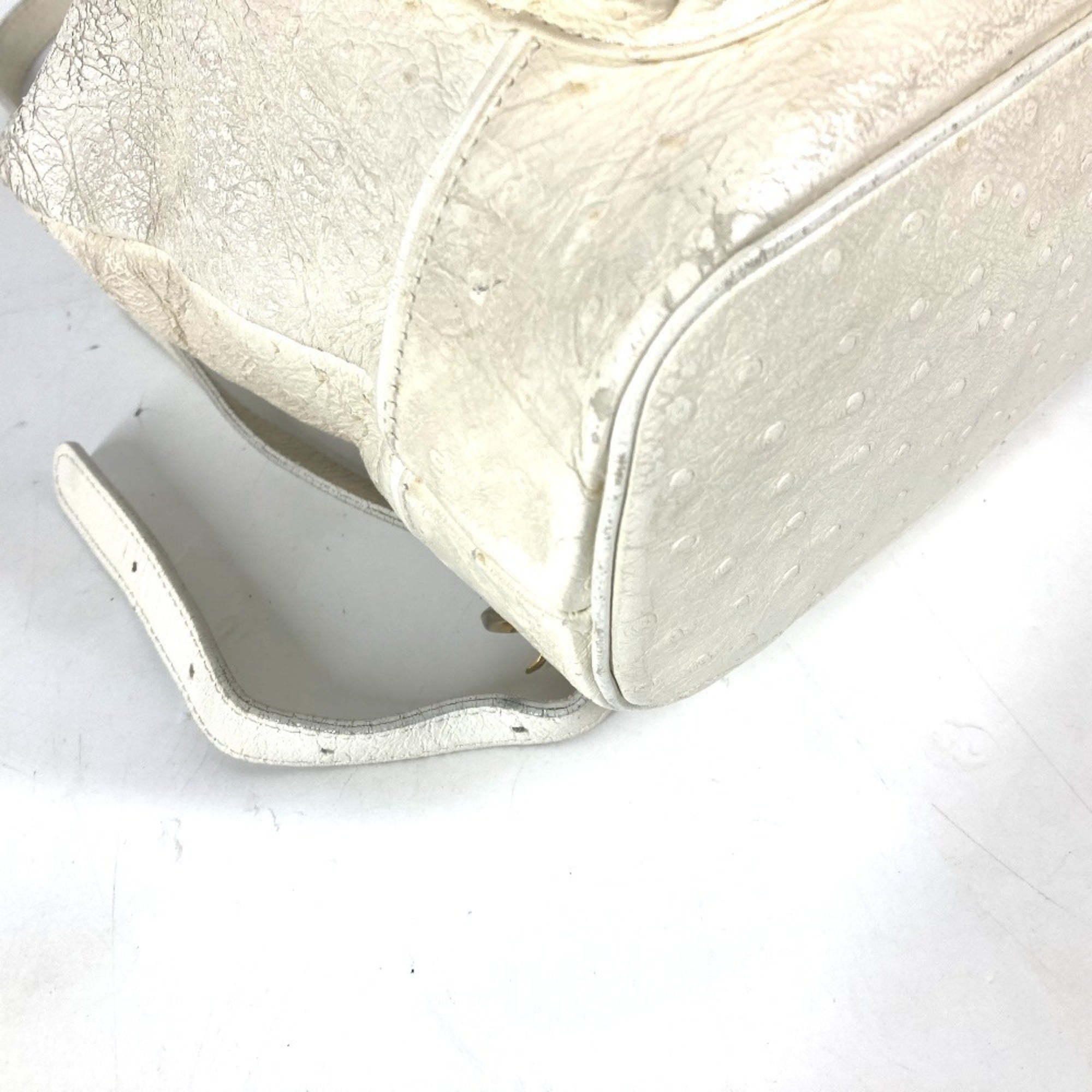Versace Gold Ivory Leather Backpack (Pre-Owned)