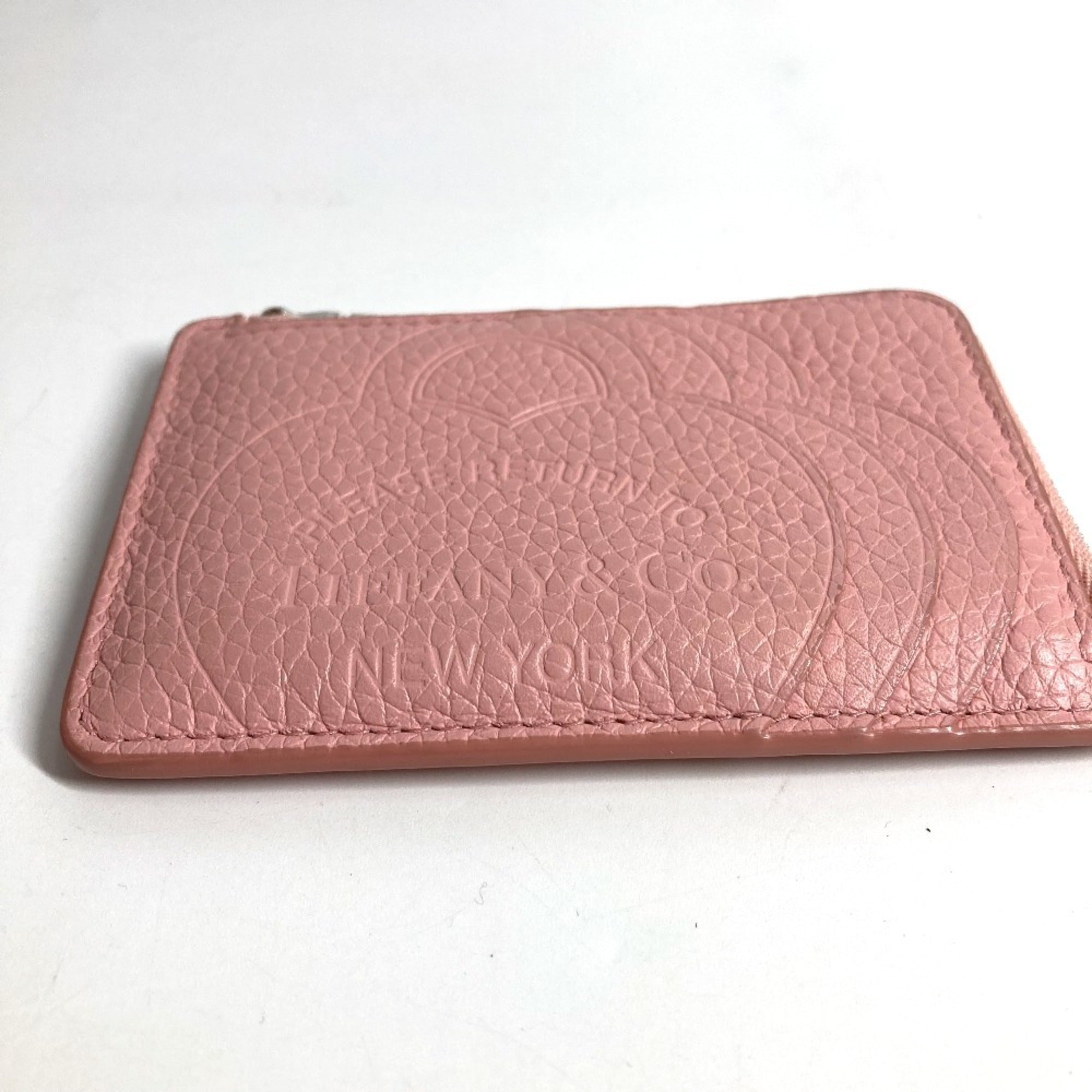 Tiffany Pink Leather Coin Purse/Coin Case (Pre-Owned)