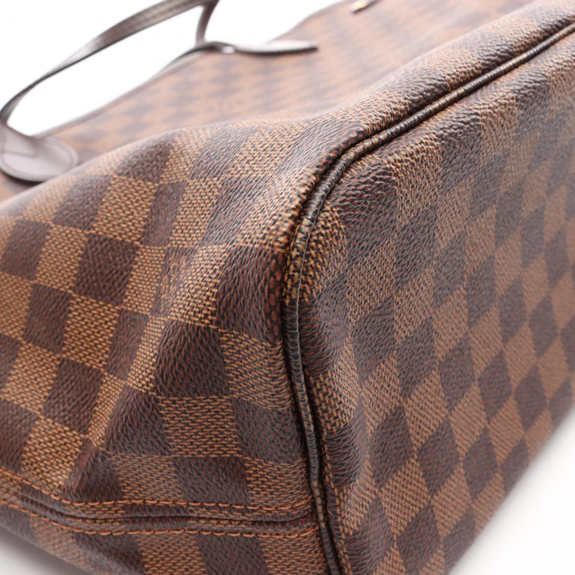 Louis Vuitton Brown Coated Canvas Leather Handbag Tote Bag (Pre-Owned)