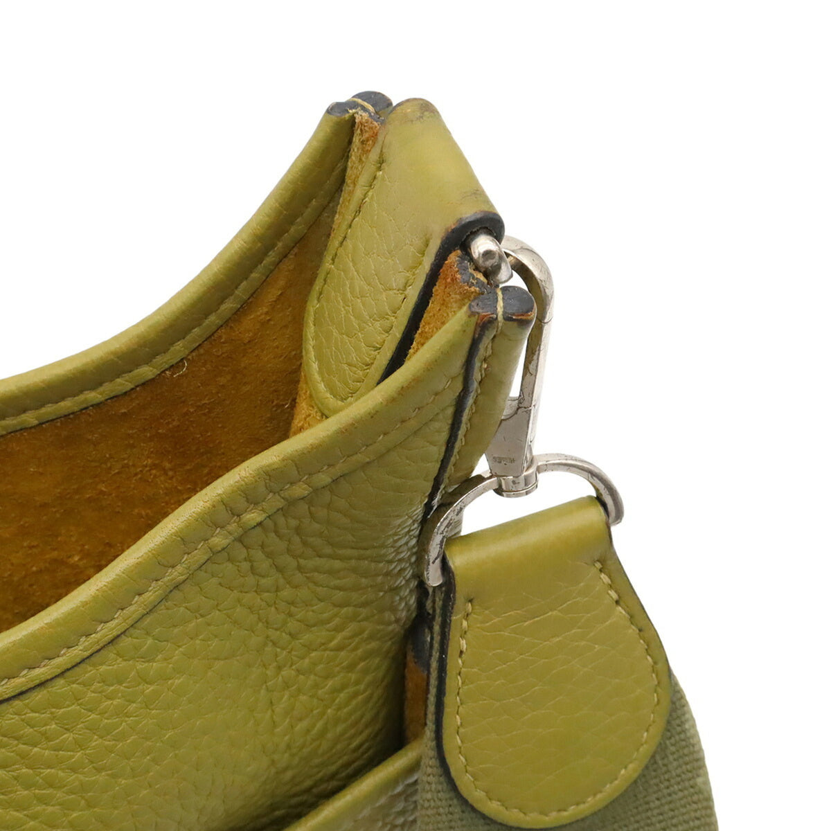 Hermes Evelyne Anis Green Taurillon Clemence Leather Shoulder Bag (Pre-Owned)
