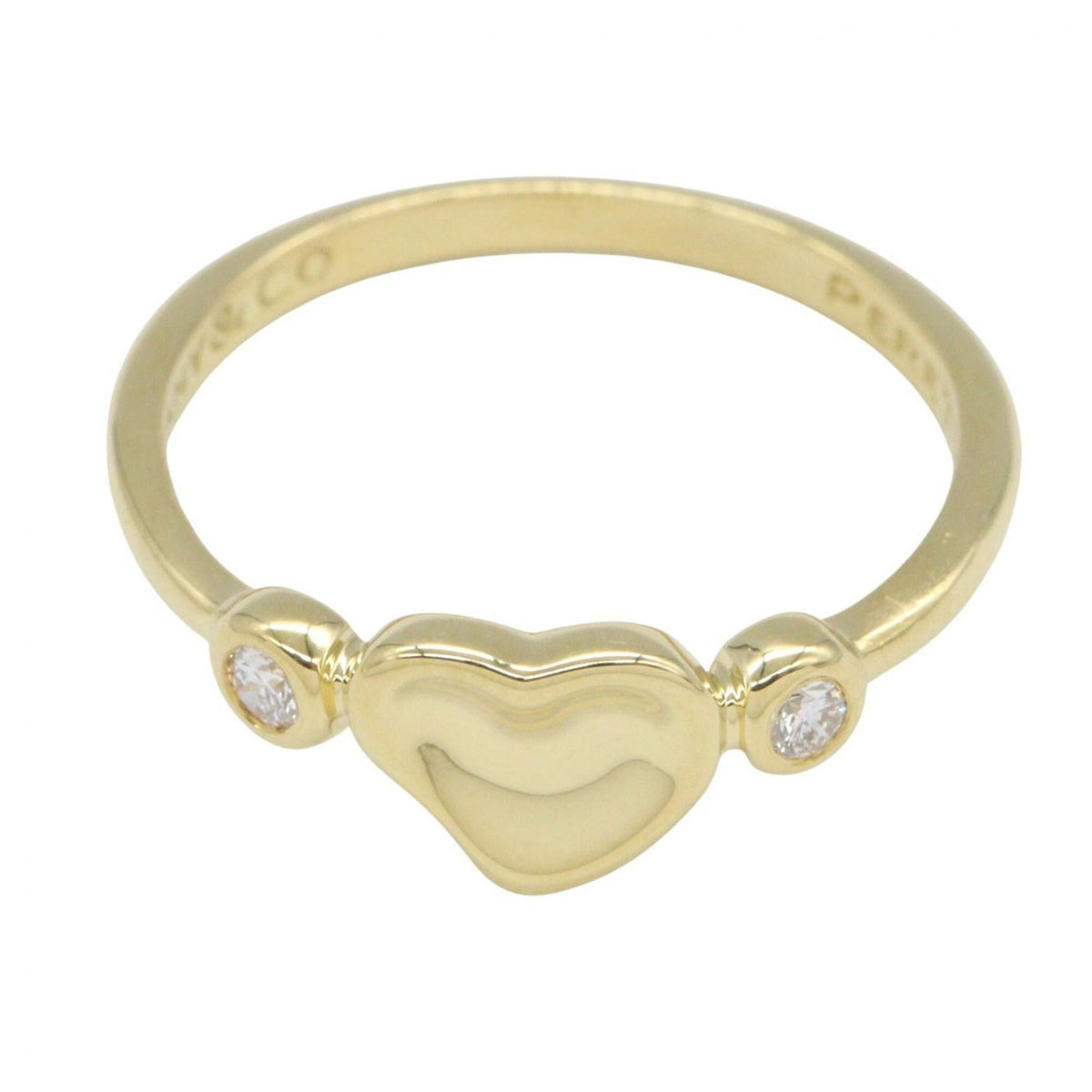 Tiffany Gold Clear Yellow Gold (18K) Band Ring (Pre-Owned)