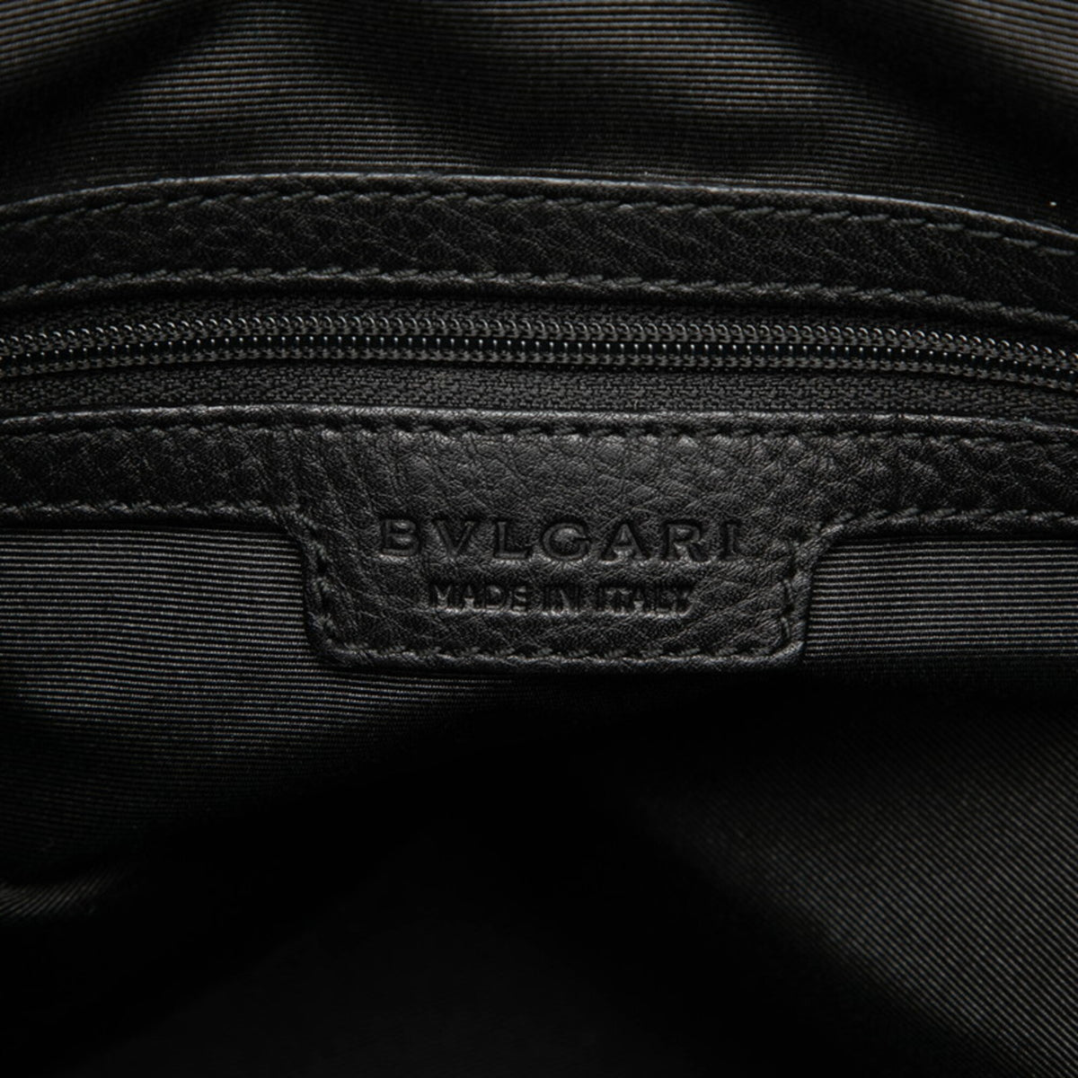 Bvlgari Black Canvas Leather Handbag Tote Bag (Pre-Owned)