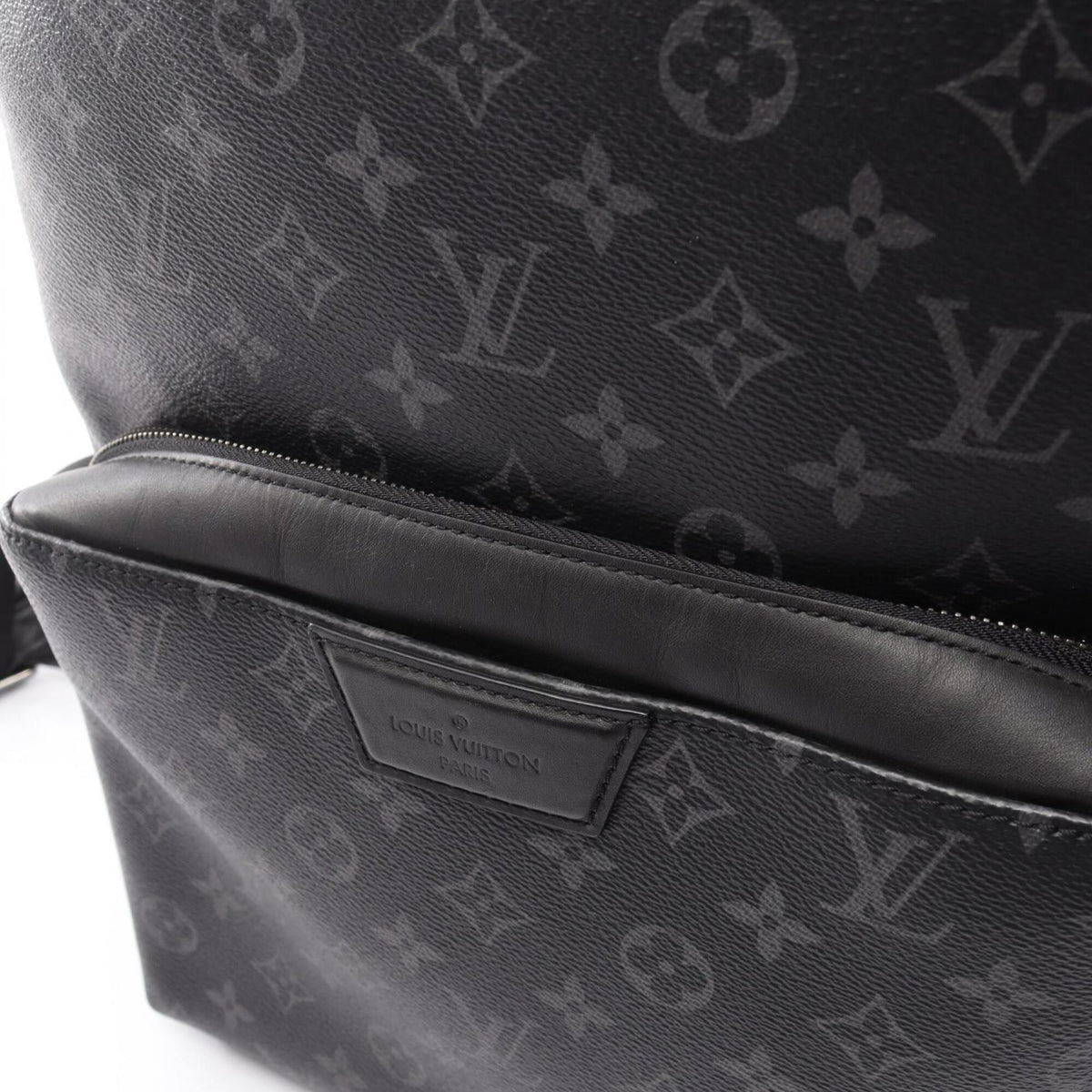 Louis Vuitton Black Pvc Leather Backpack Handbag (Pre-Owned)