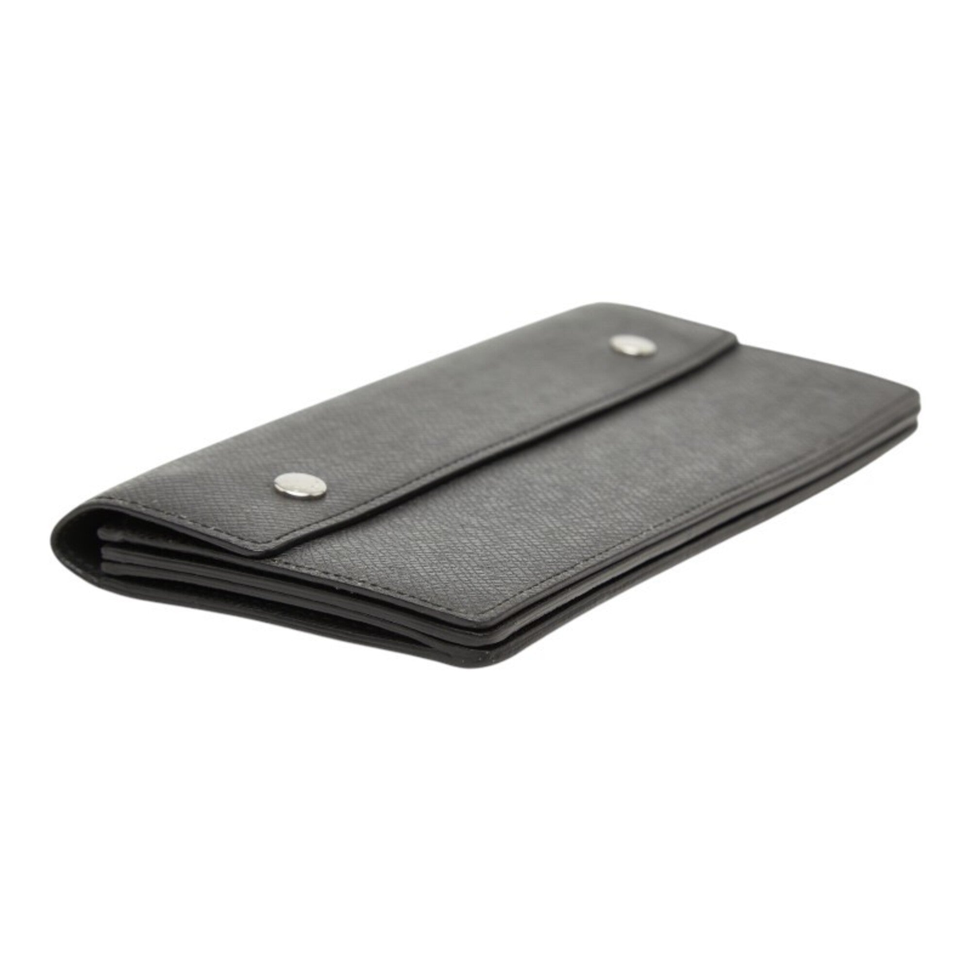 Louis Vuitton Ardoise Black Pvc Leather Long Wallet (Bi-Fold) (Pre-Owned)