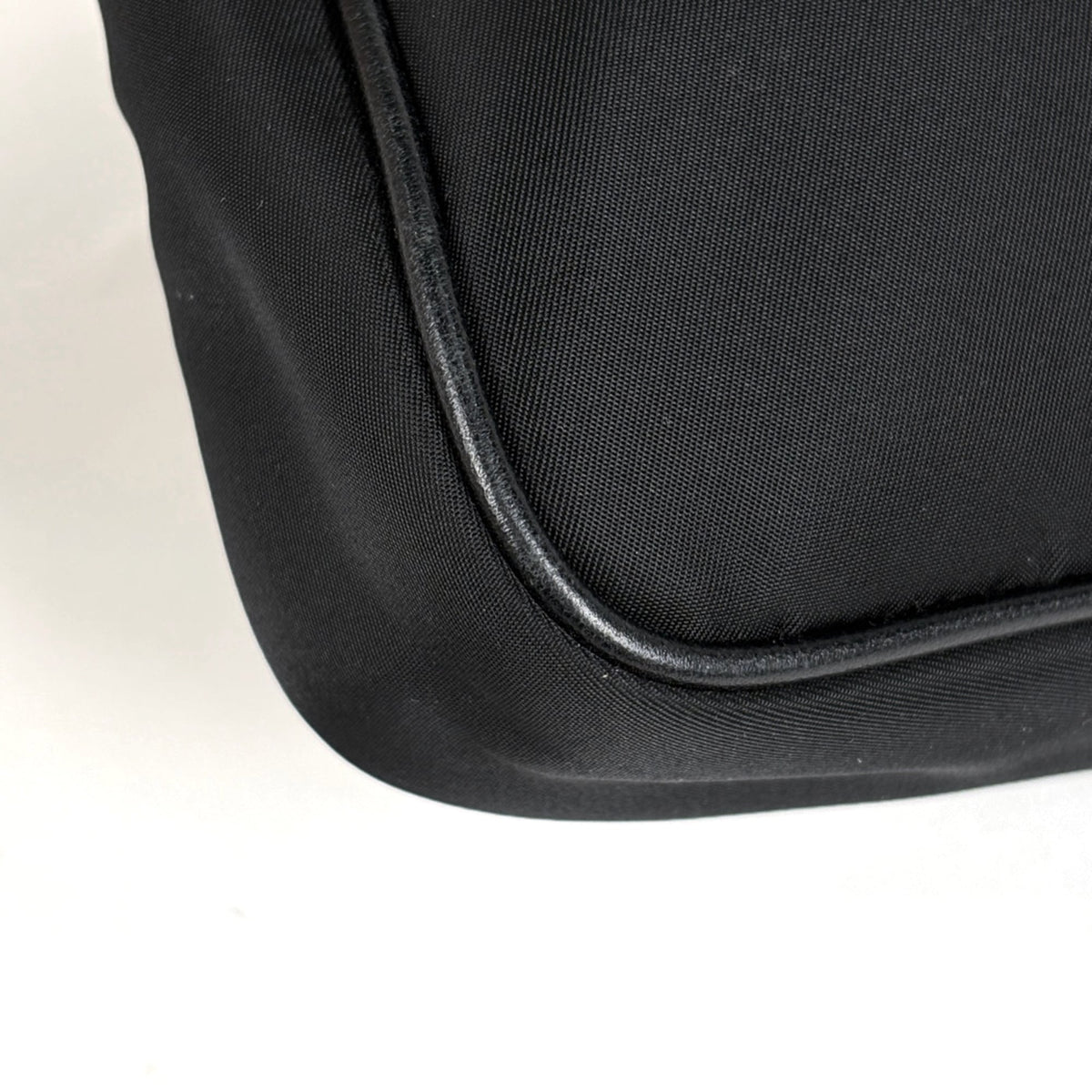 Prada Black Nero Nylon Leather Shoulder Bag (Pre-Owned)