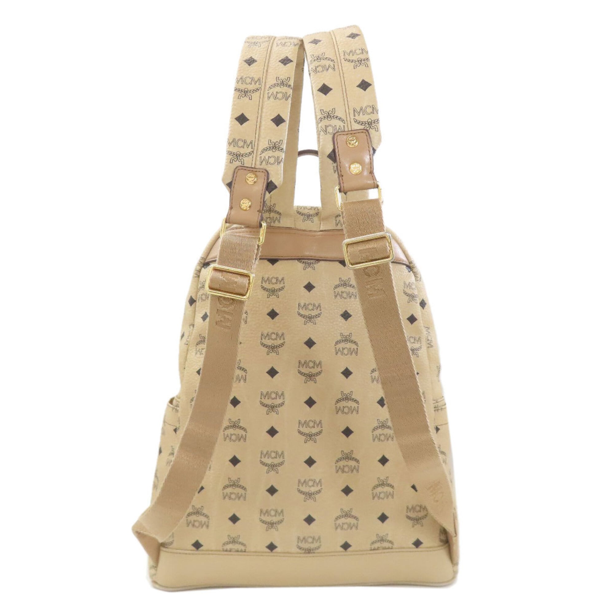 Mcm Beige Pvc Backpack (Pre-Owned)