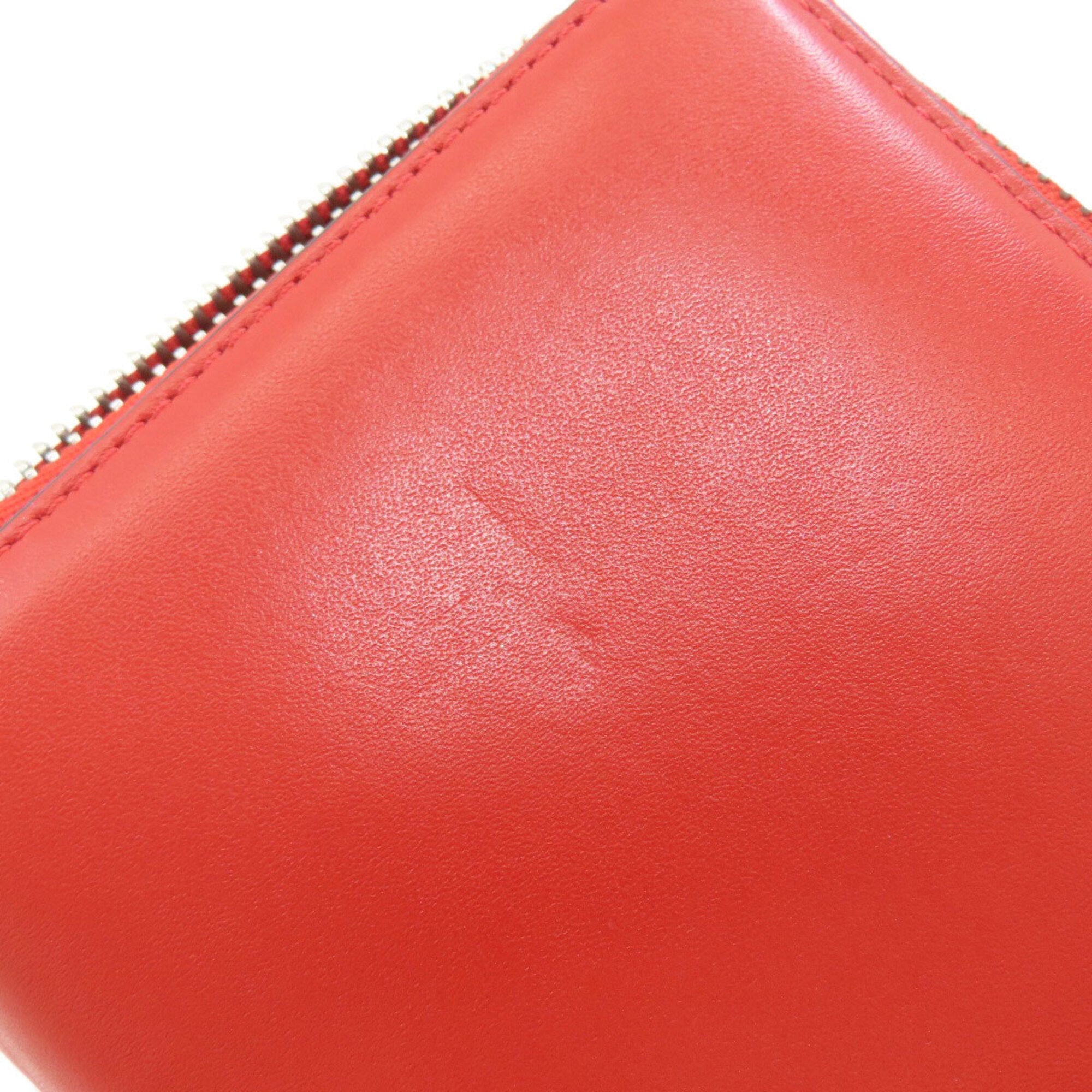 Loewe Red Color Leather Wallet (Bi-Fold) (Pre-Owned)