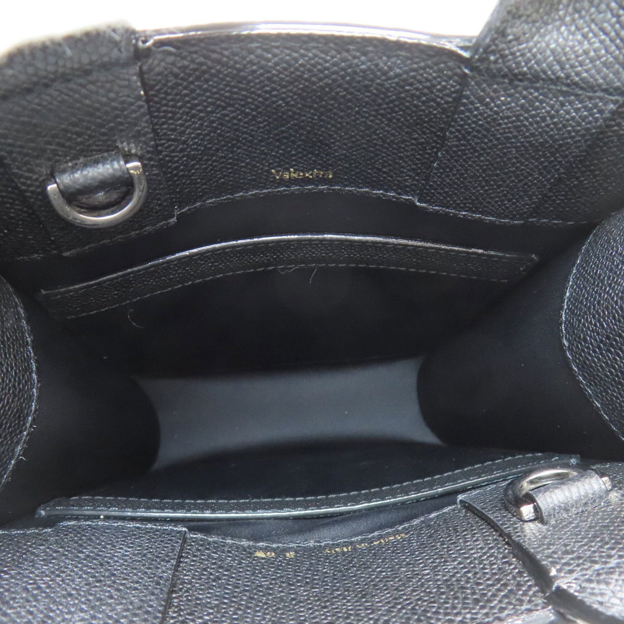 Valextra Black Leather Handbag (Pre-Owned)