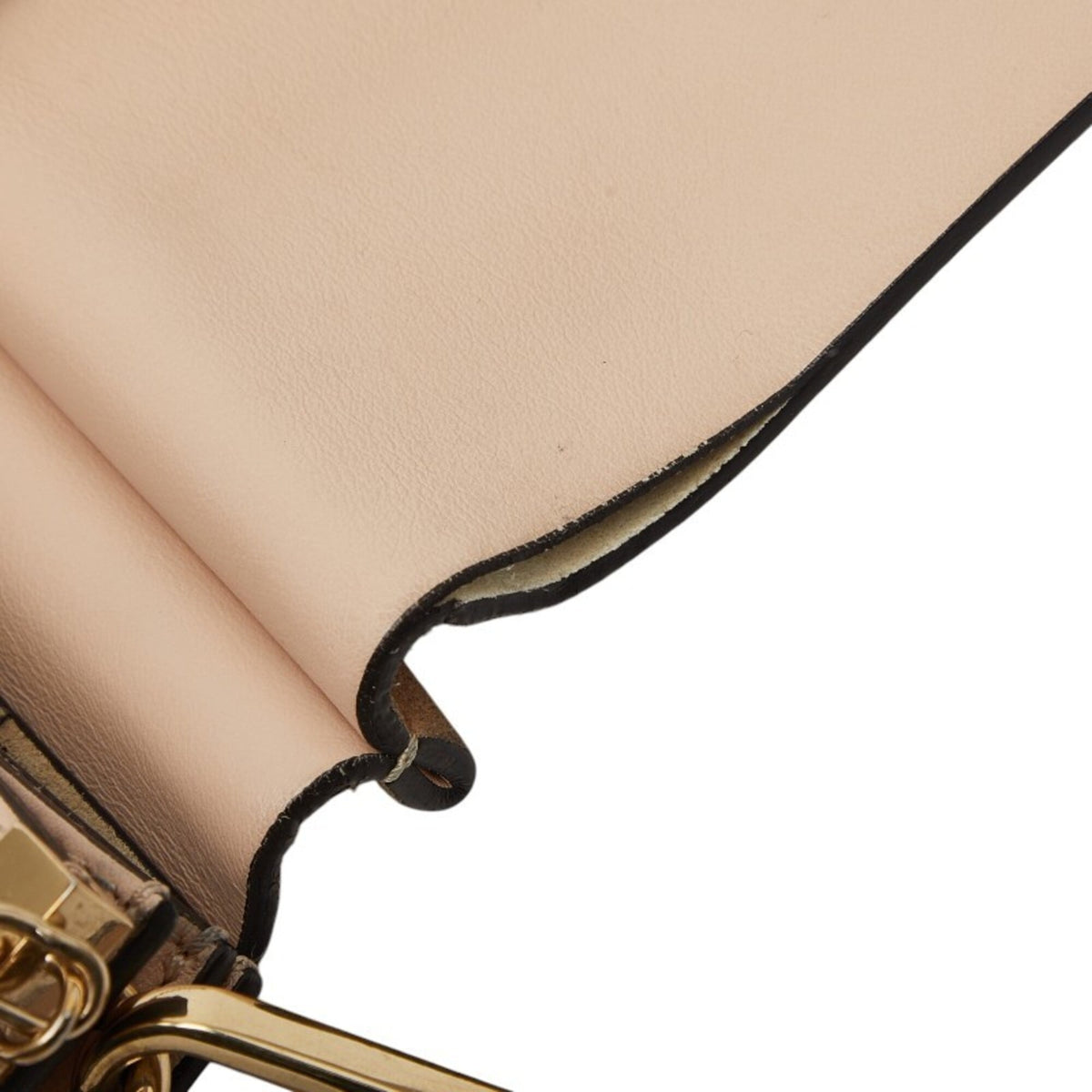 Chloé Beige Pink Leather Suede Shoulder Bag (Pre-Owned)