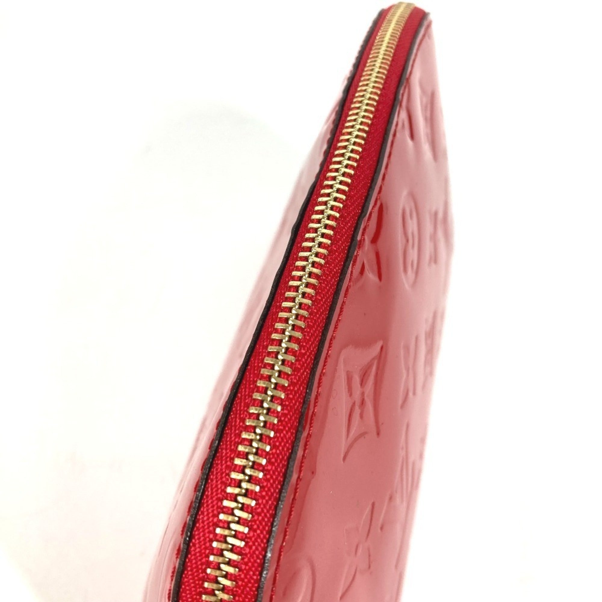 Louis Vuitton Pomme D'amour Red Color Monogram Vernis Canvas Handbag Pouch (Pre-Owned)