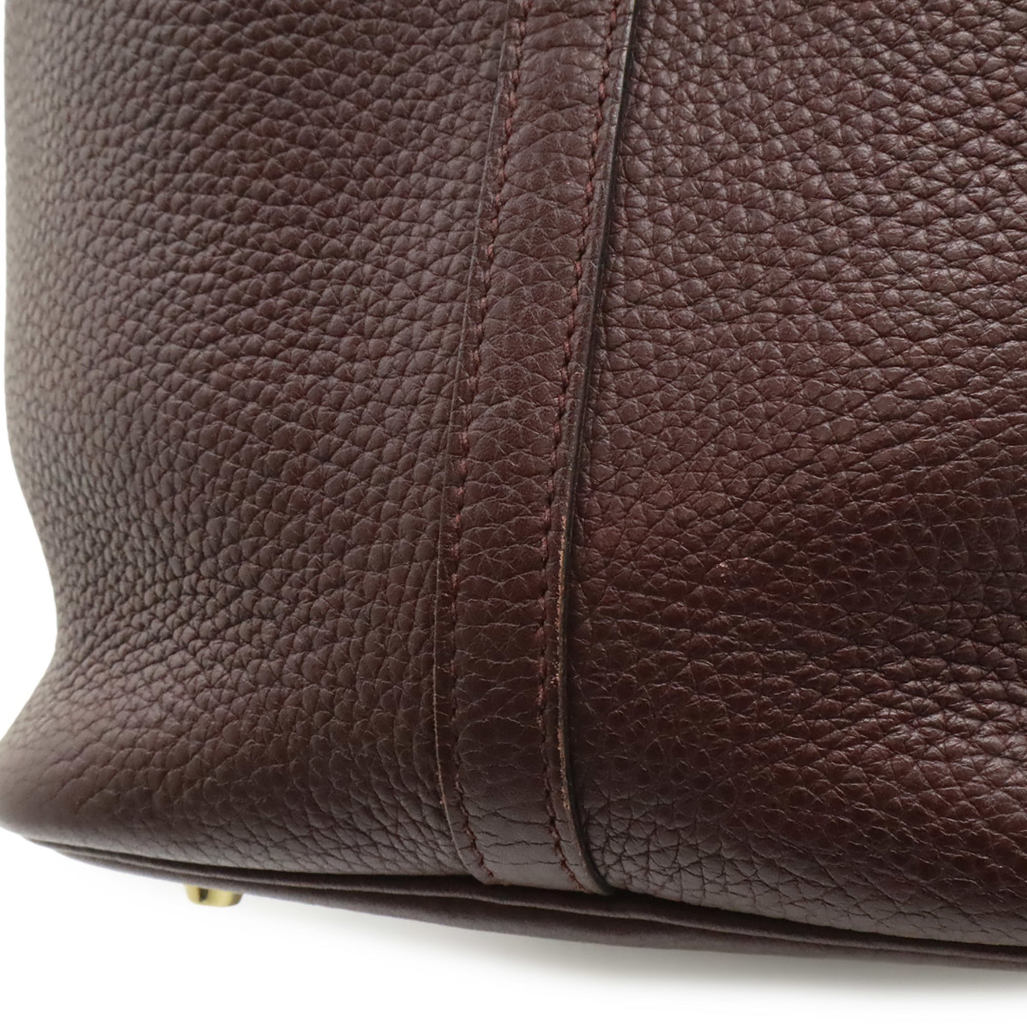 Hermes Orange Rouge H Taurillon Clemence Leather Handbag (Pre-Owned)