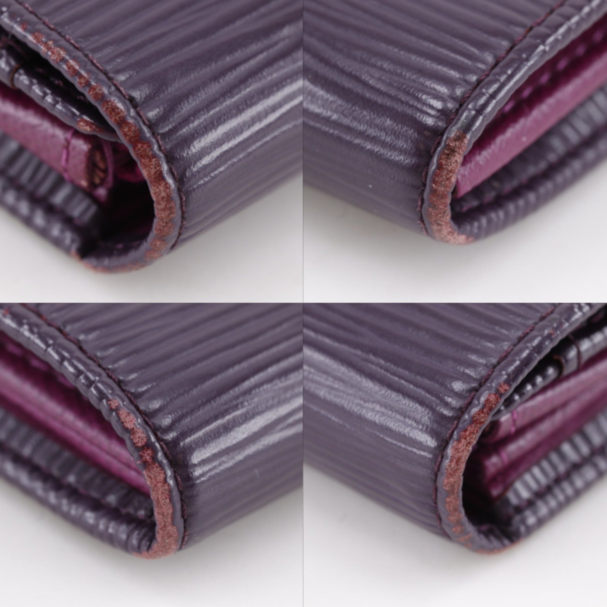 Louis Vuitton Epi Cassis Purple Epi Leather Long Wallet (Bi-Fold) (Pre-Owned)