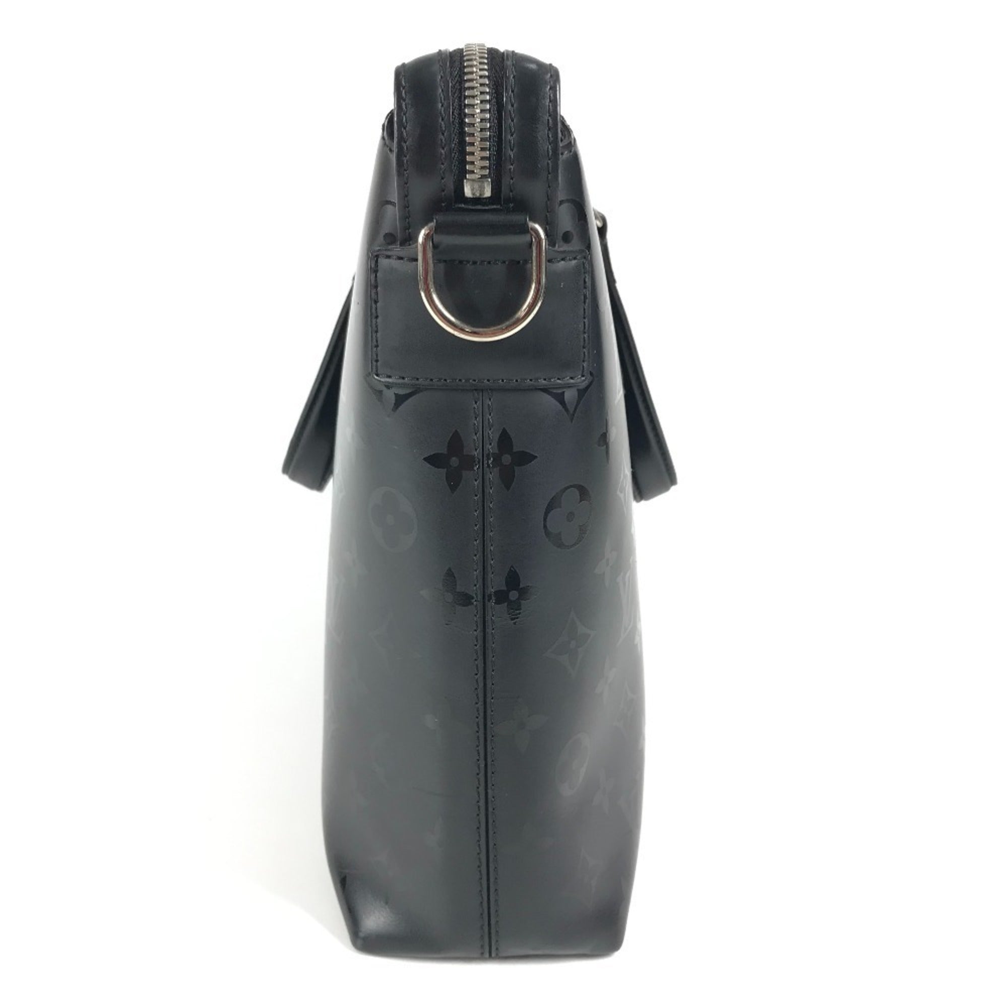 Louis Vuitton Black Noir Leather Briefcase Handbag Tote Bag (Pre-Owned)