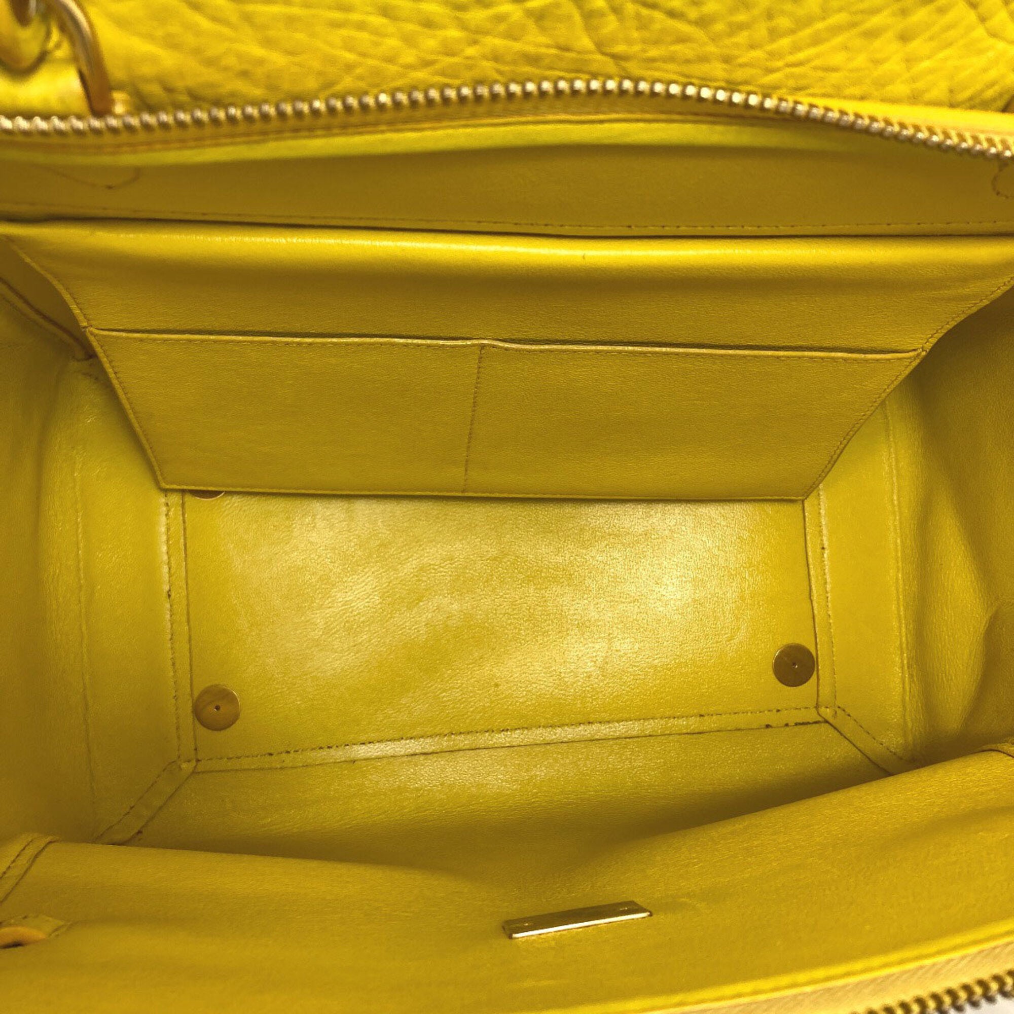 Celine Yellow Leather Handbag (Pre-Owned)