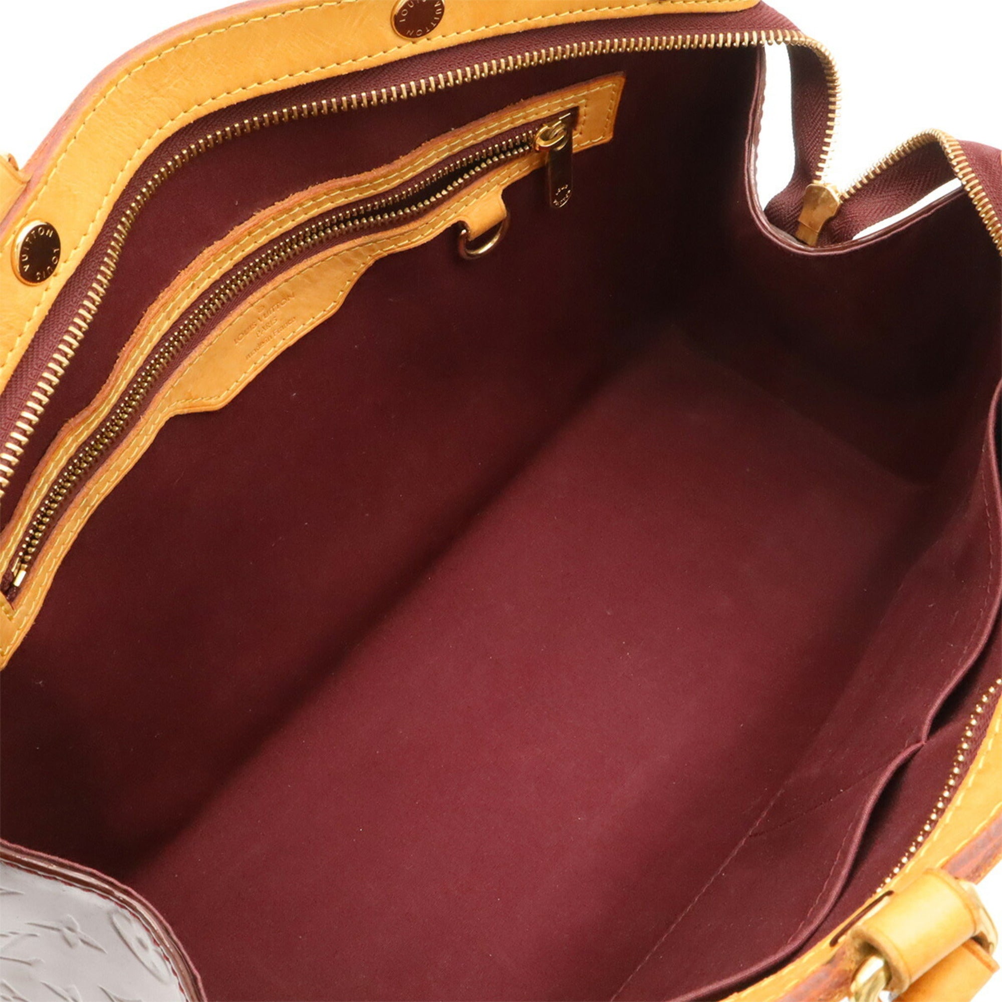 Louis Vuitton Rouge Fauviste Monogram Vernis Handbag Tote Bag (Pre-Owned)