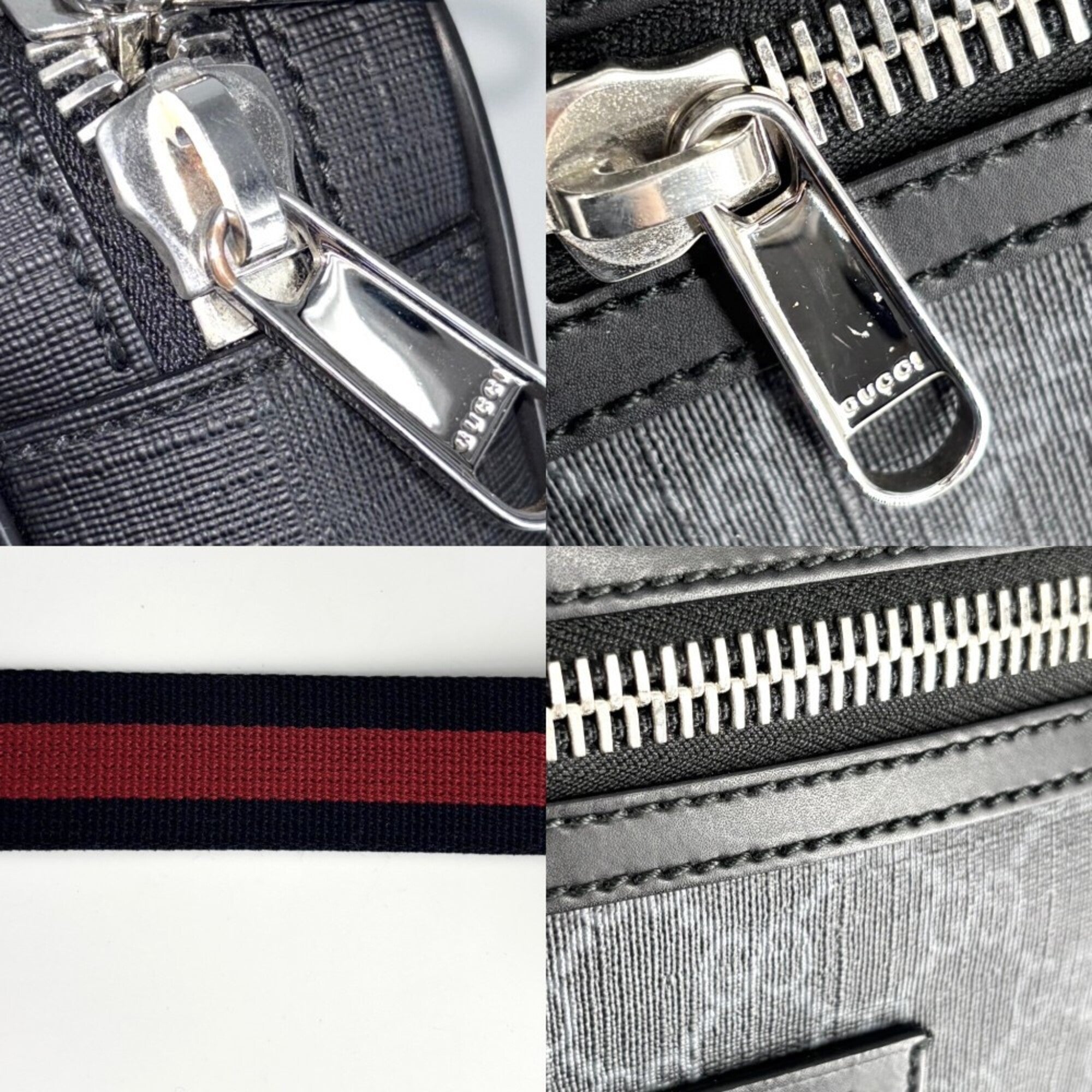 Gucci Black Gg Supreme Leather Fanny Pack (Pre-Owned)