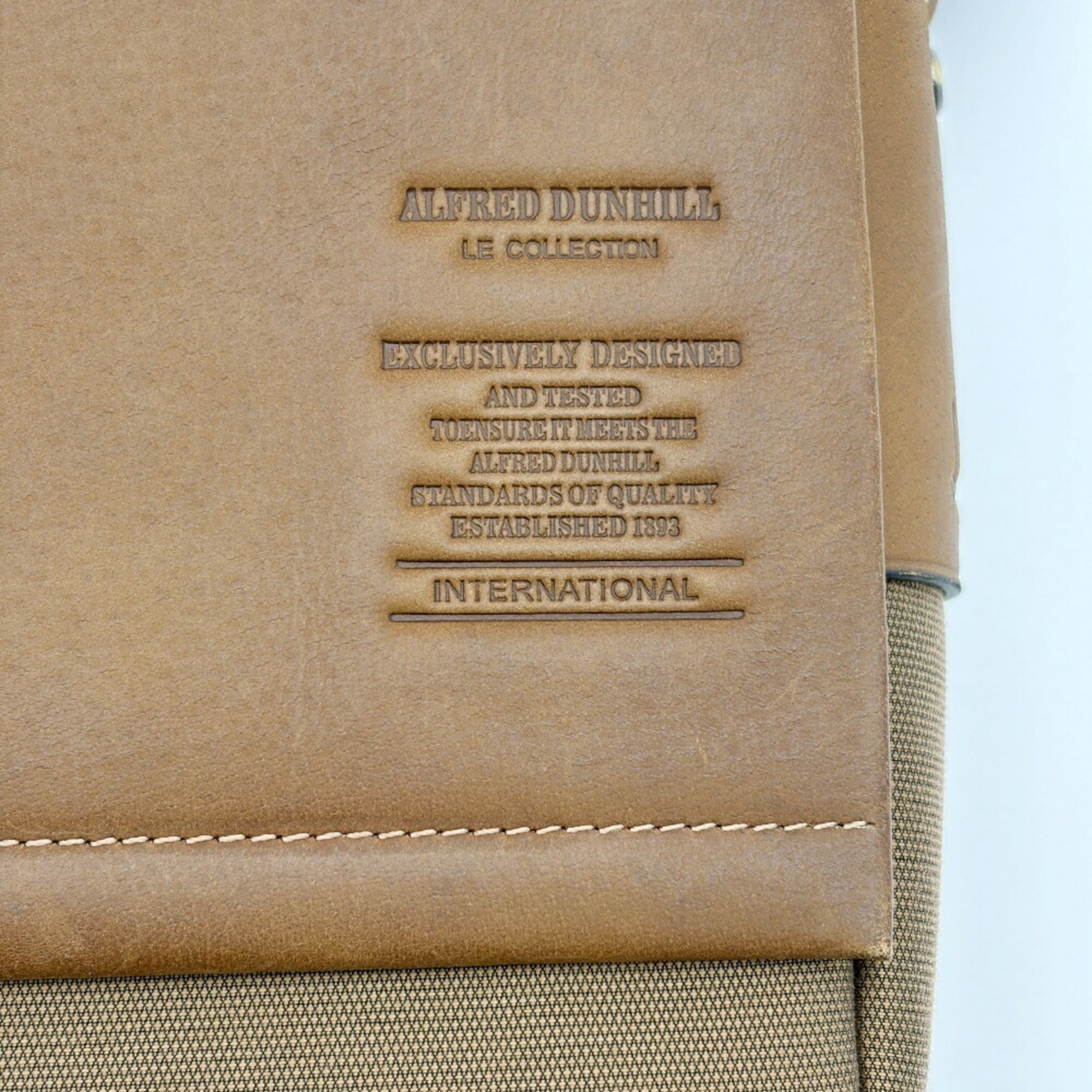 Dunhill Beige Brown Canvas Leather Crossbody Bag Shoulder Bag (Pre-Owned)