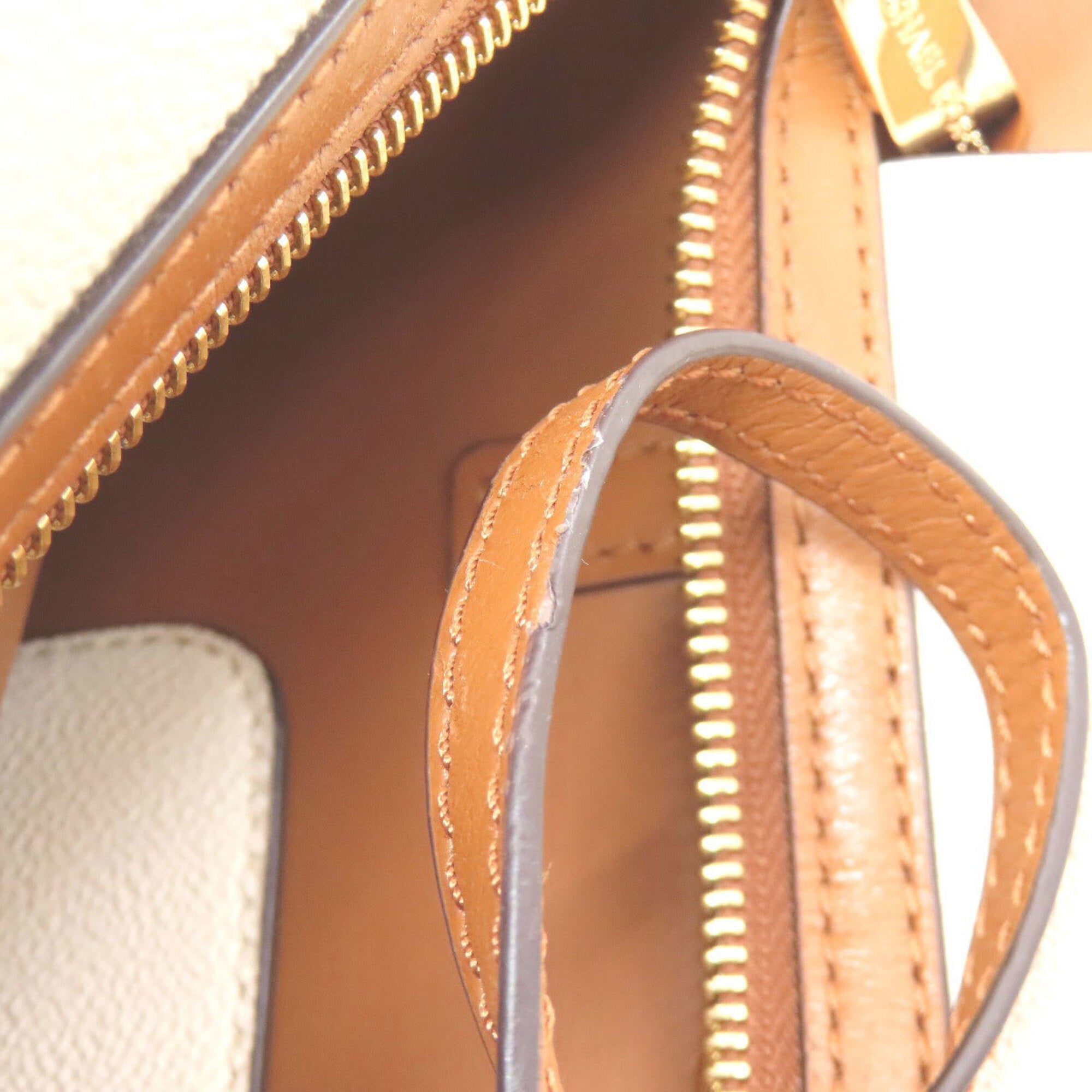 Michael Kors Brown Cream Pvc Tote Bag (Pre-Owned)