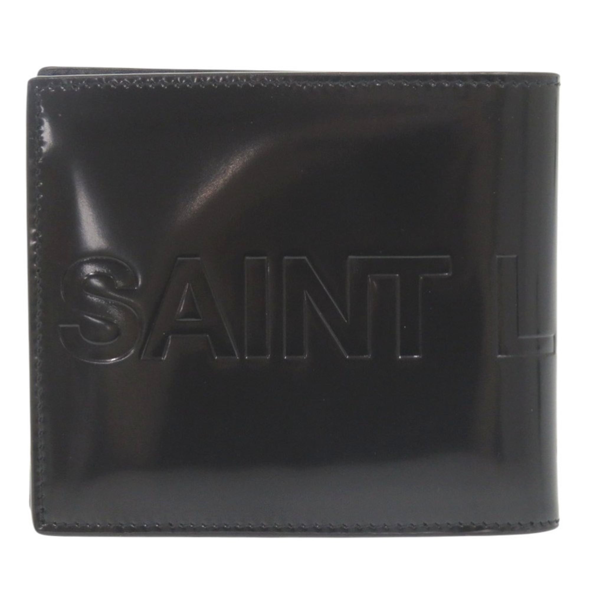 Saint Laurent Black Patent Leather Wallet (Bi-Fold) (Pre-Owned)