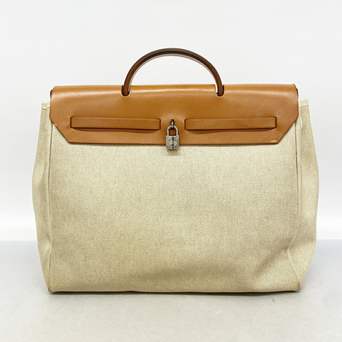 Hermes Natural Toile H Handbag (Pre-Owned)