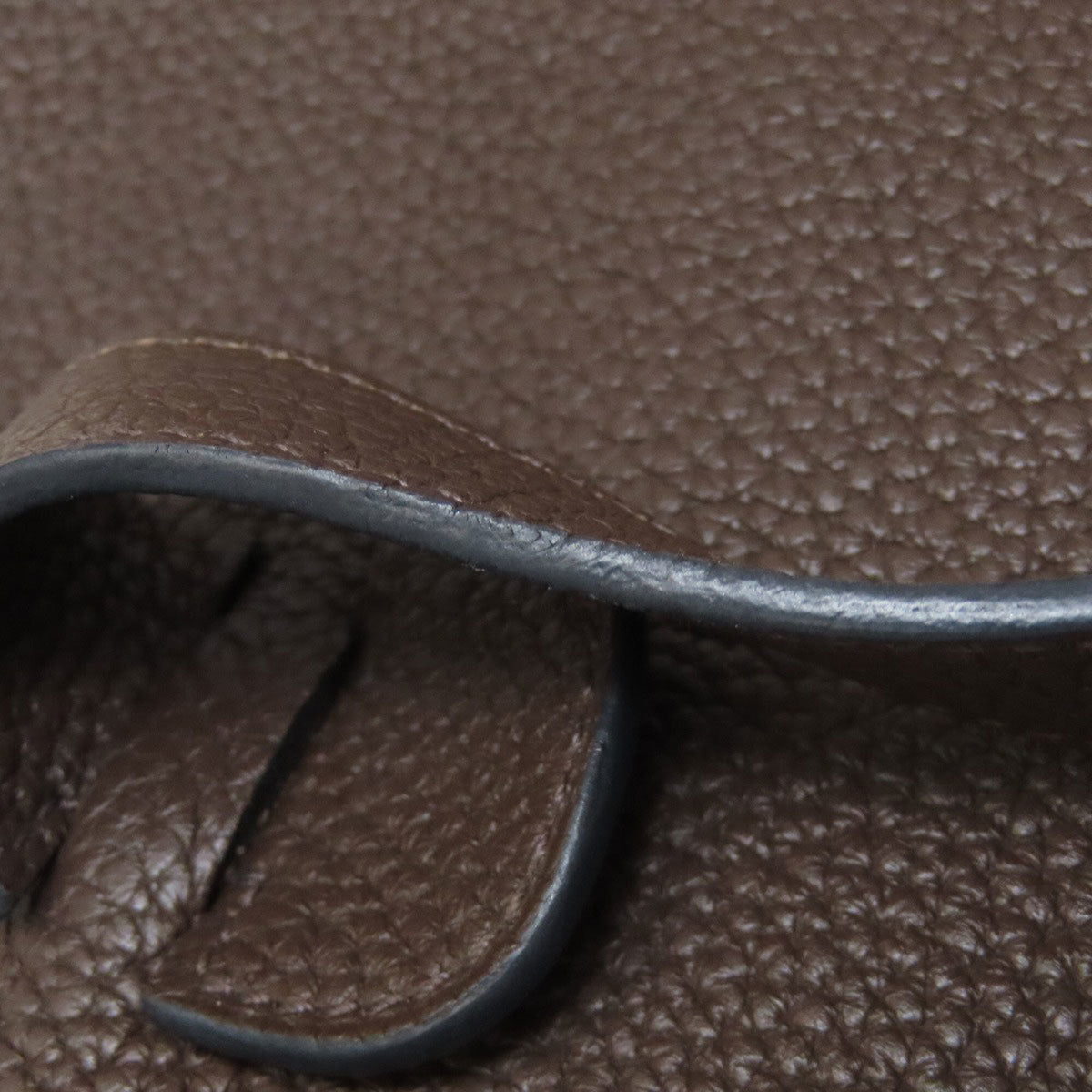 Hermes Dark Brown Taurillon Clemence Leather Shoulder Bag (Pre-Owned)