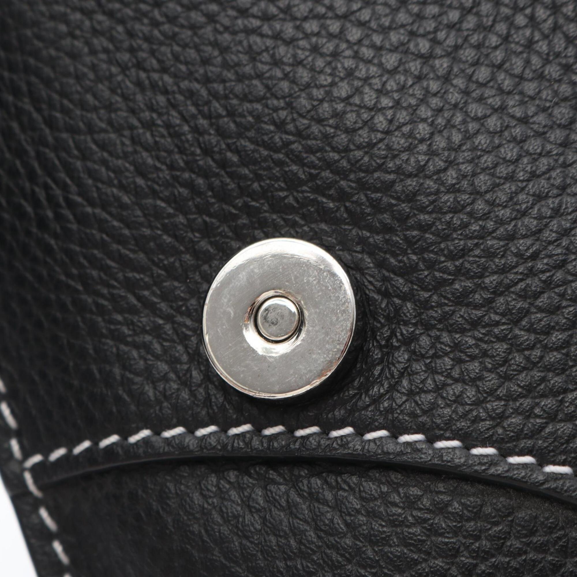 Christian Dior Black Leather Handbag Saddle Bag Shoulder Bag (Pre-Owned)