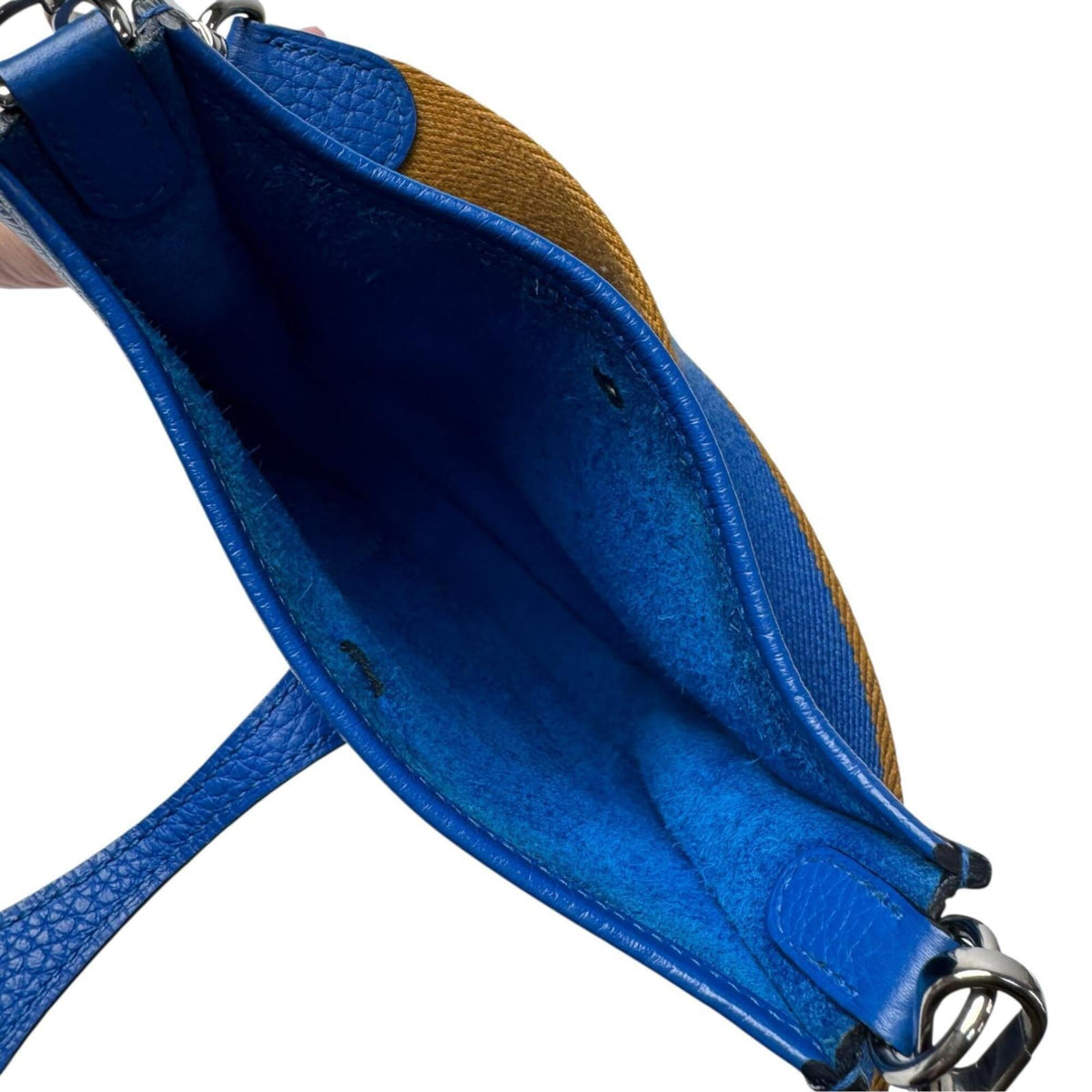 Hermes Blue Taurillon Clemence Leather Shoulder Bag (Pre-Owned)