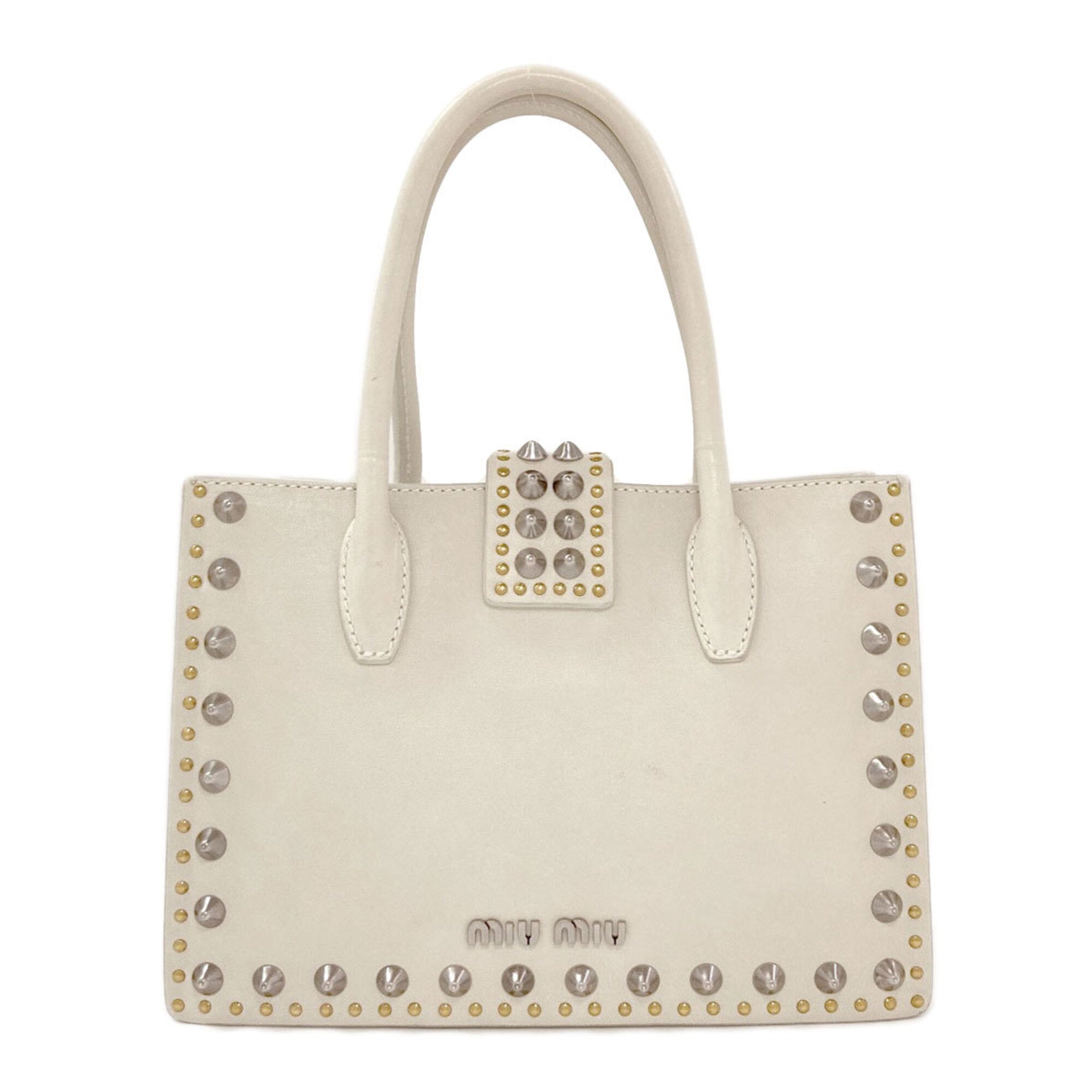 Miu Miu White Leather Handbag (Pre-Owned)