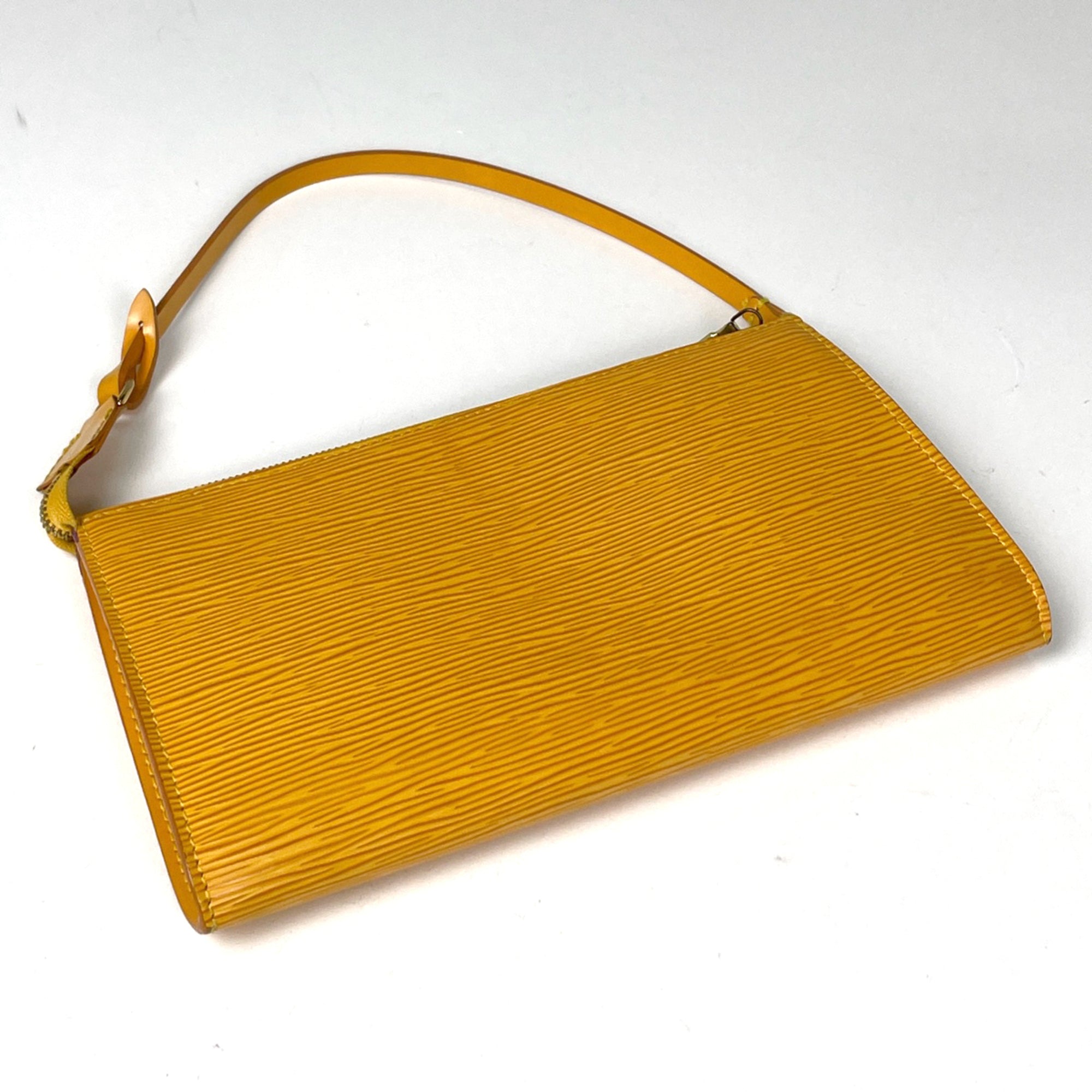Louis Vuitton Yellow Epi Leather Pochette Pouch (Pre-Owned)