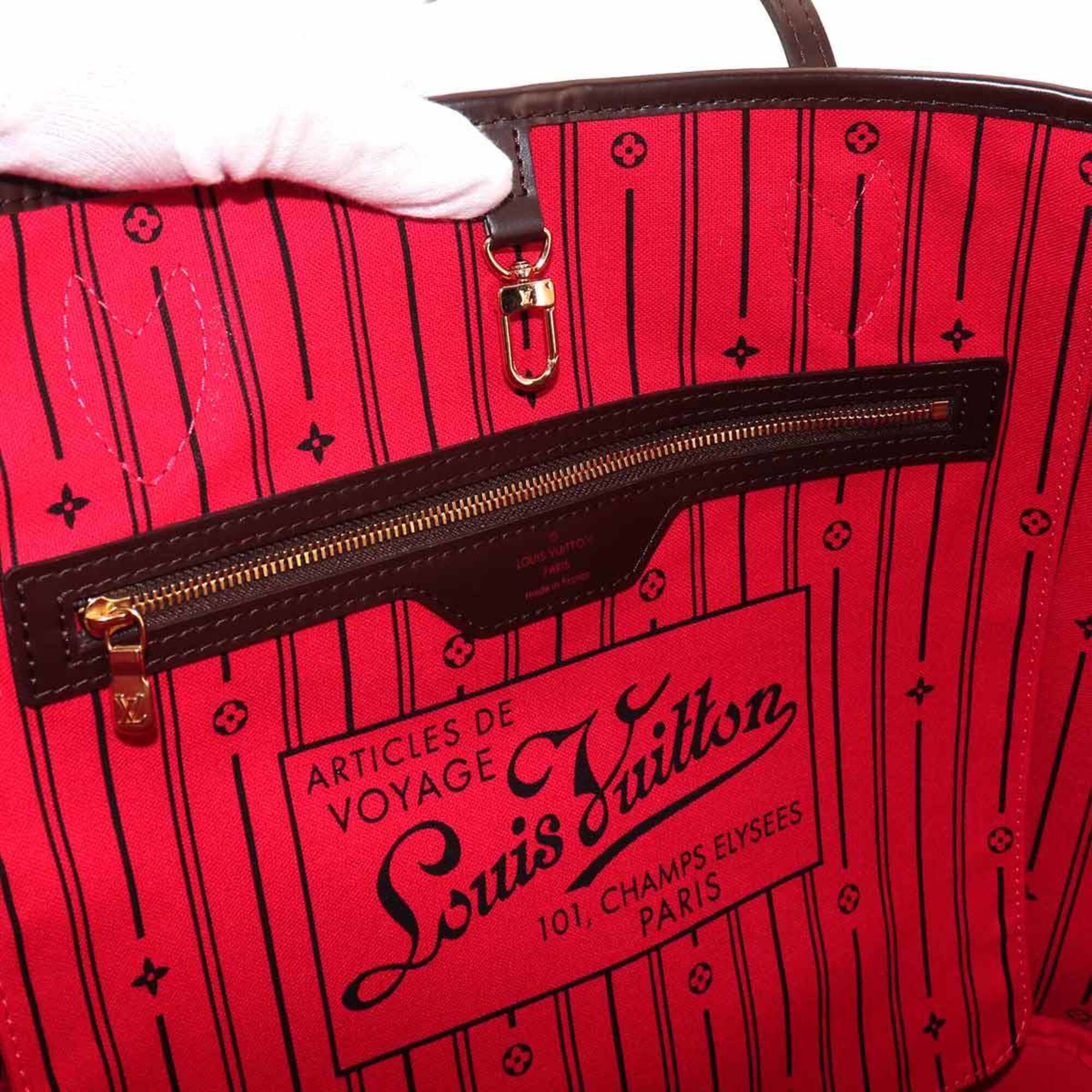 Louis Vuitton Cerise Ebene Damier Canvas Handbag Tote Bag (Pre-Owned)