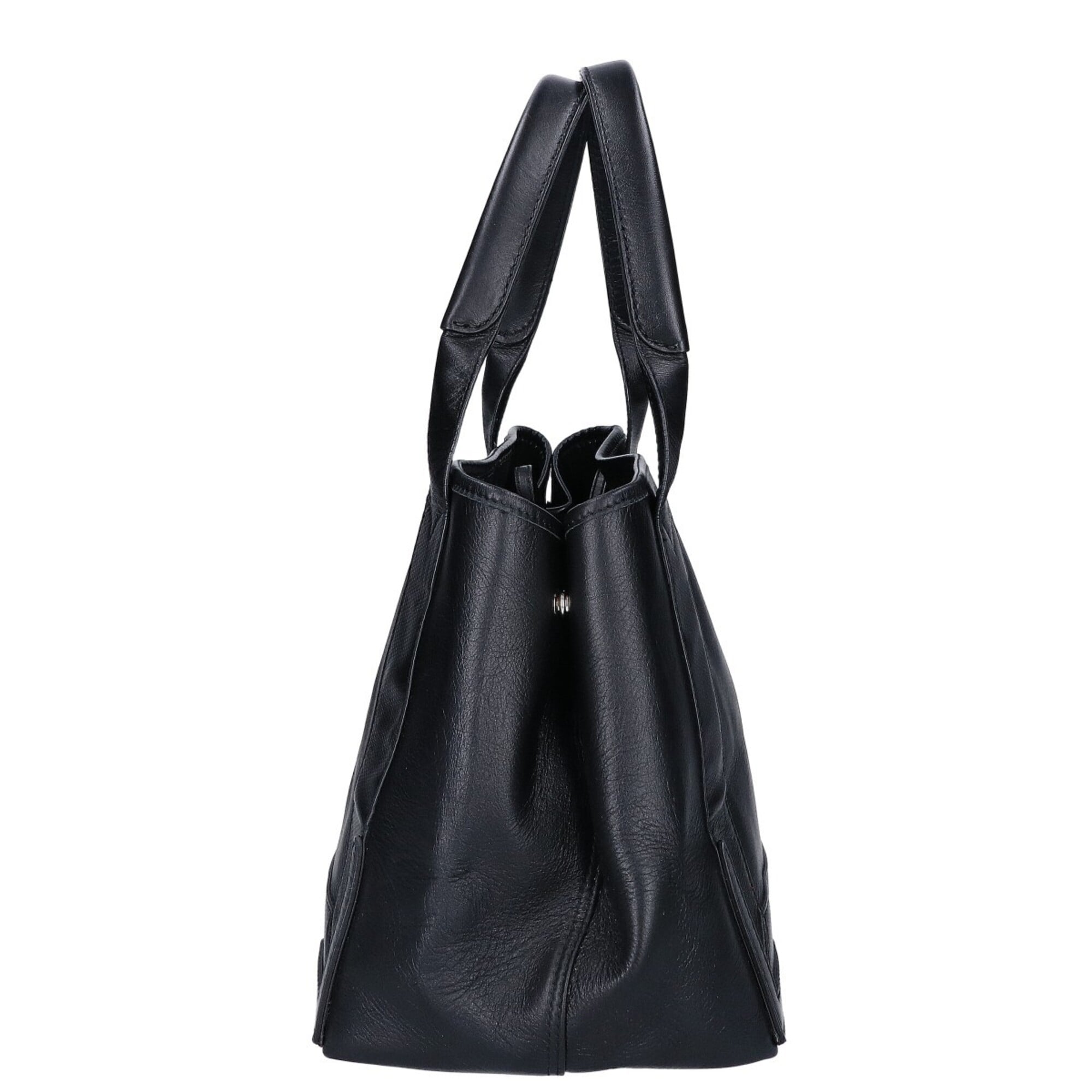Balenciaga Navy Leather Pouch Tote Bag (Pre-Owned)