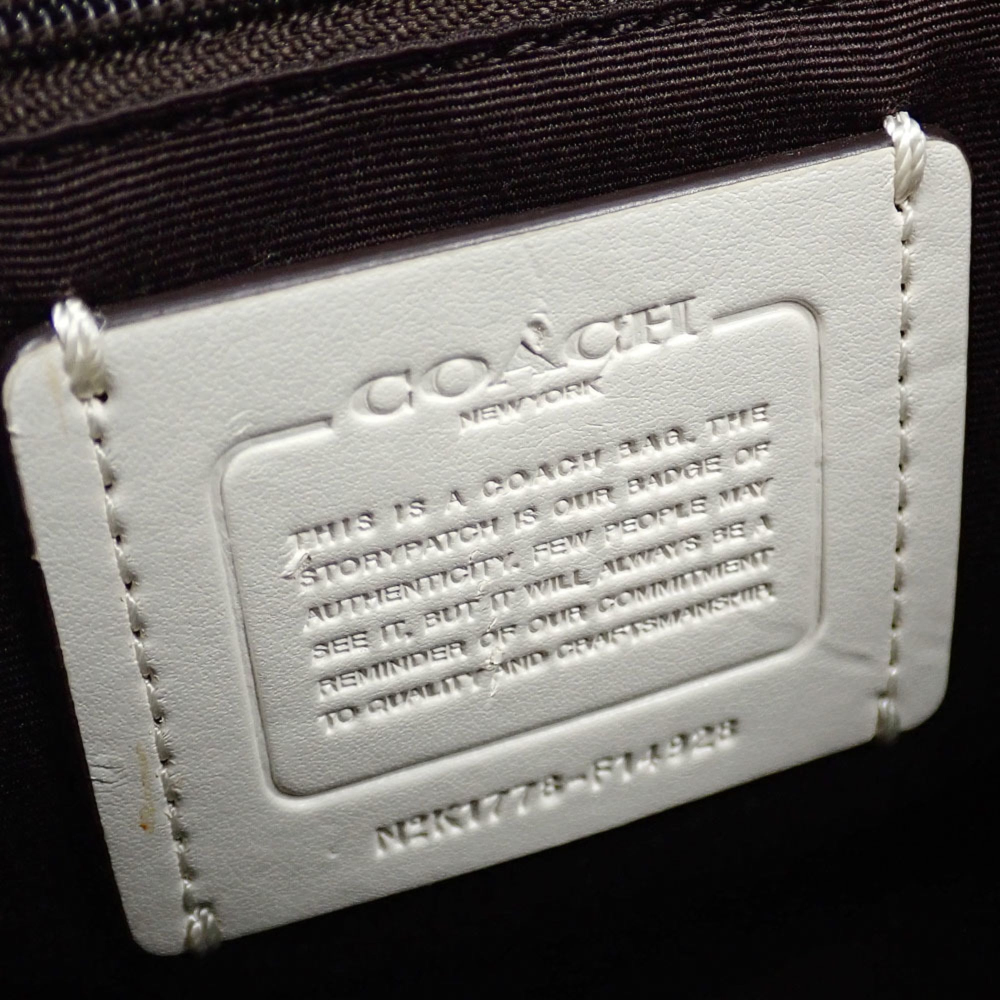 Coach White Leather Handbag (Pre-Owned)