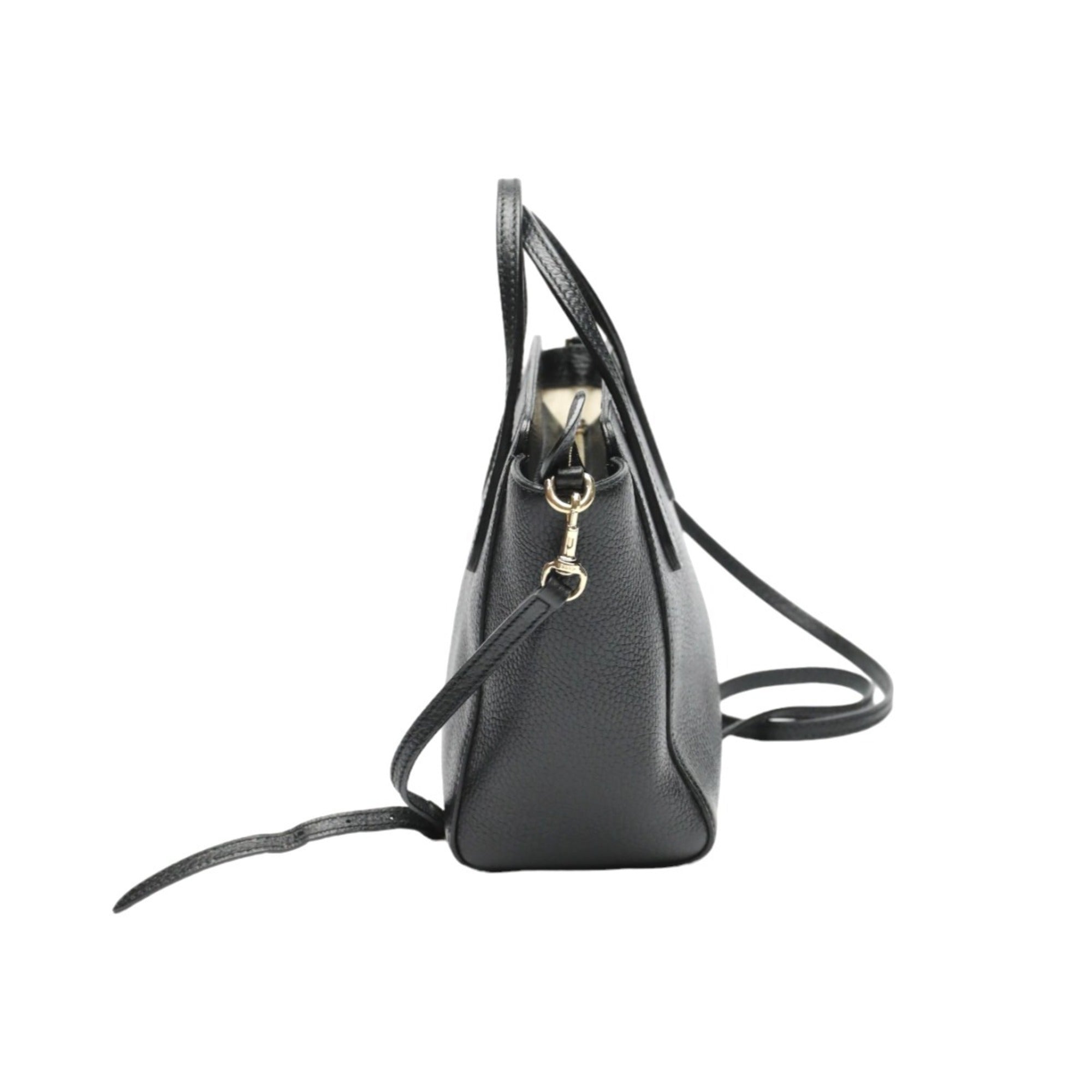Gucci Black Leather Tote Bag (Pre-Owned)