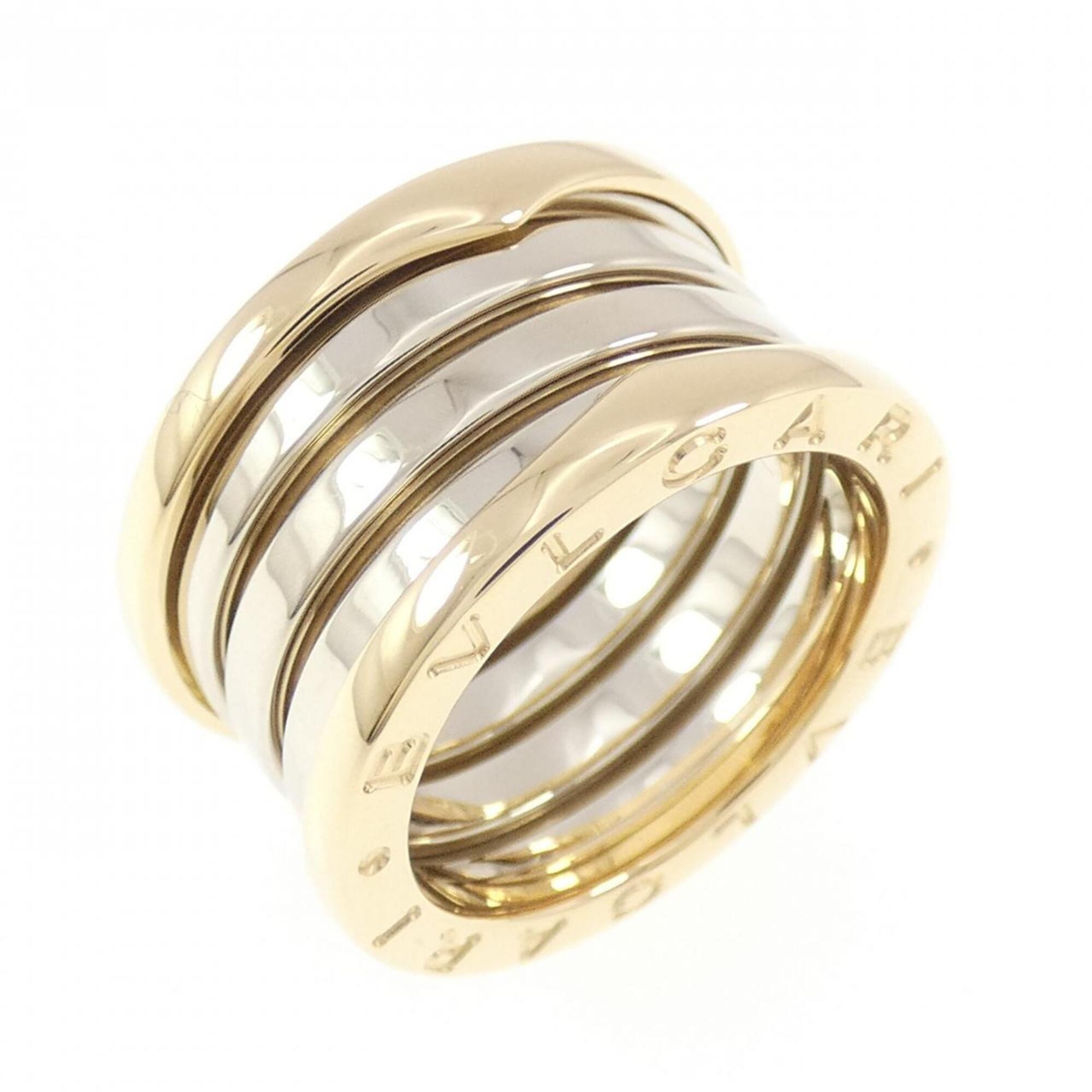 Bvlgari Yellow Gold (18K) White Gold (18K) Band Ring (Pre-Owned)