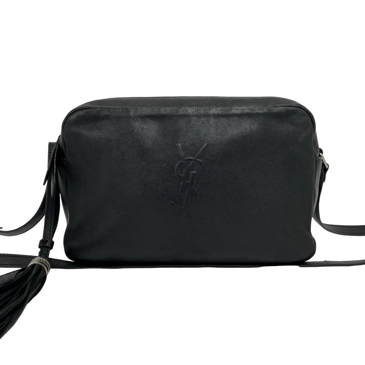 Saint Laurent Black Leather Pochette Shoulder Bag (Pre-Owned)