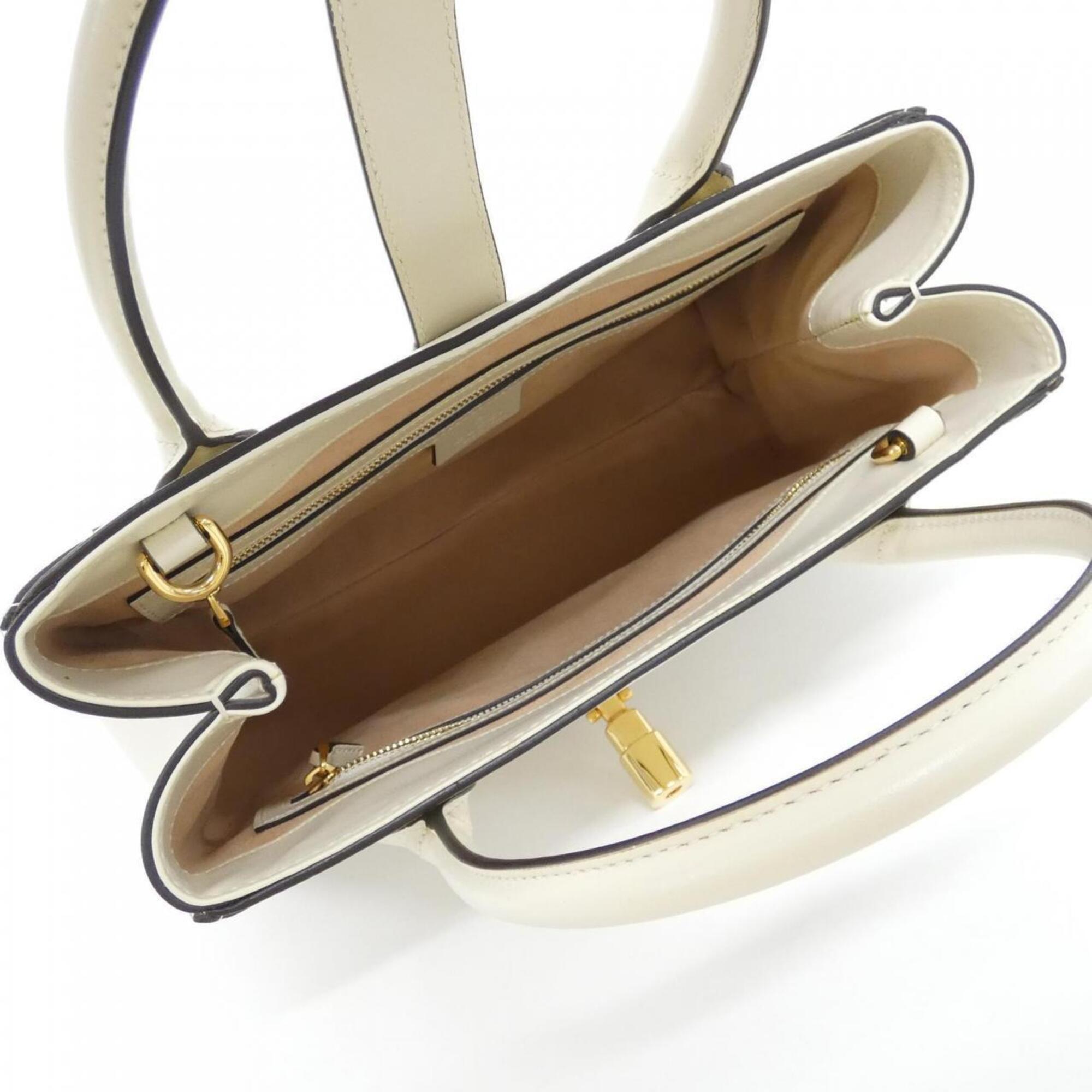 Gucci Off-White White Leather Handbag (Pre-Owned)