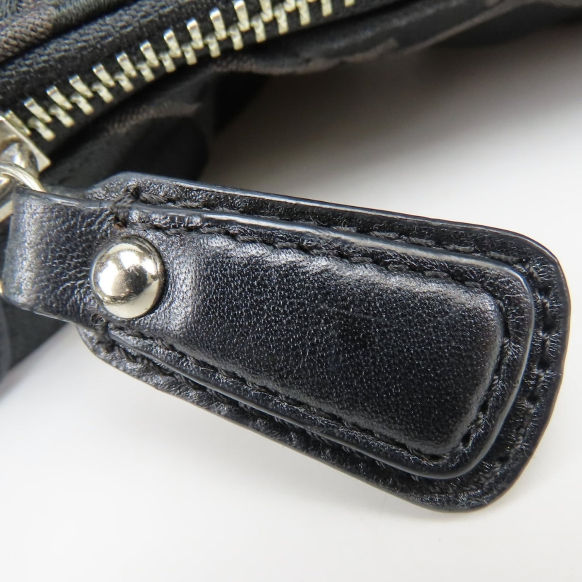 Coach Black Signature Line Shoulder Bag (Pre-Owned)