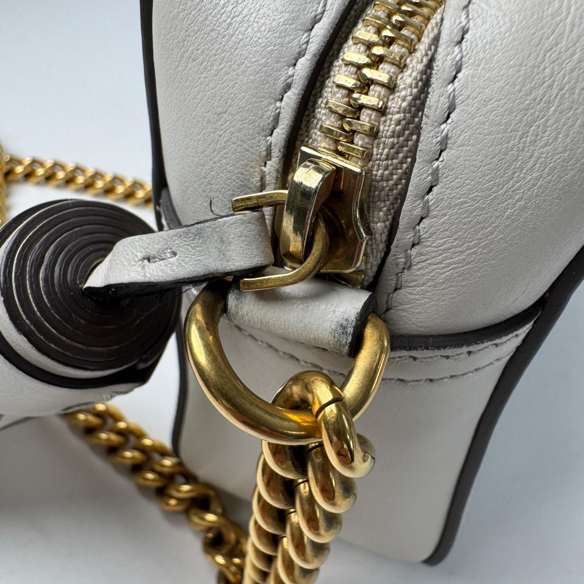Anya Hindmarch Ivory Leather Shoulder Bag (Pre-Owned)