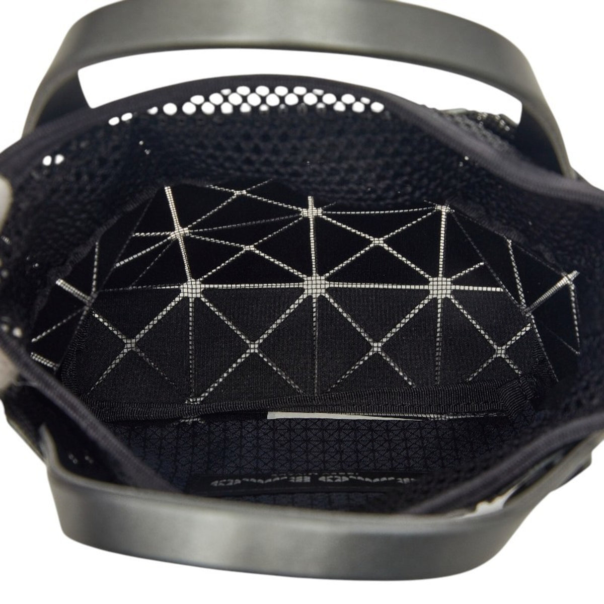 Issey Miyake Black Gray Pvc Handbag (Pre-Owned)