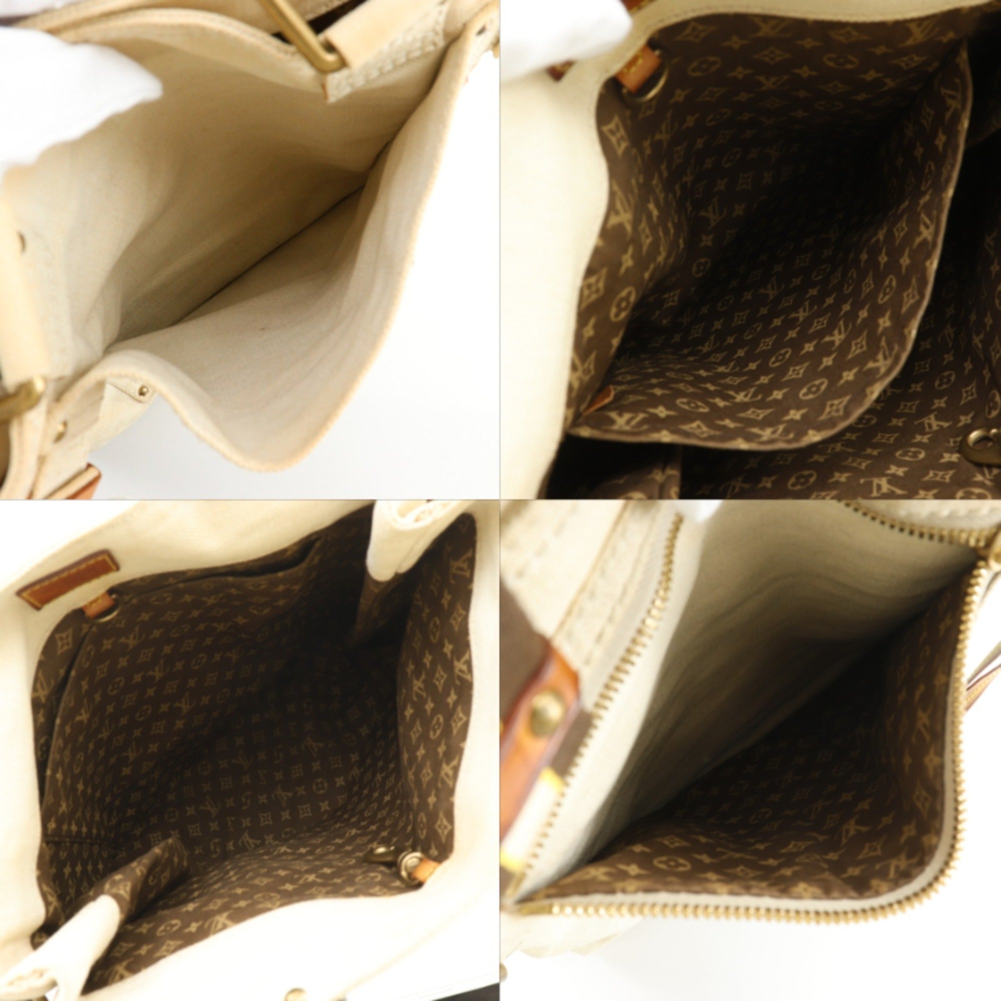 Louis Vuitton Beige Canvas Tote Bag (Pre-Owned)