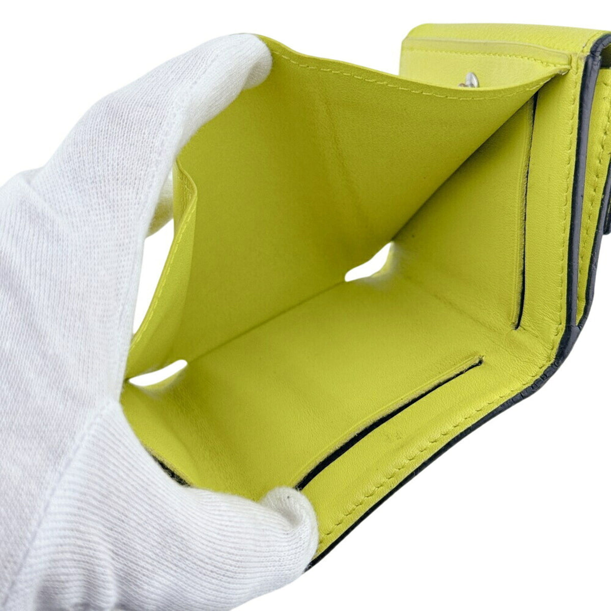 Louis Vuitton Yellow Leather Wallet (Tri-Fold) (Pre-Owned)