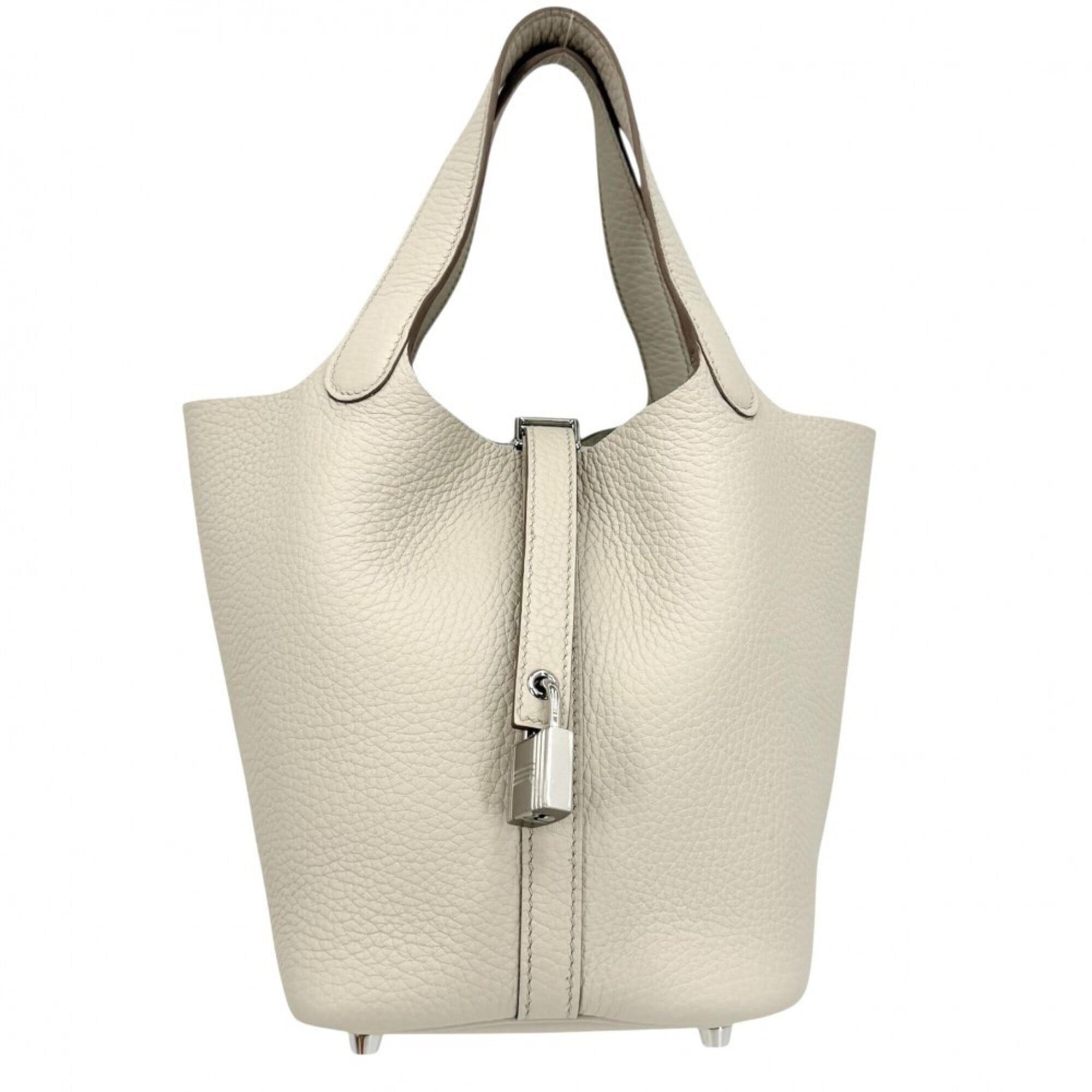 Hermes Ivory Leather Handbag (Pre-Owned)