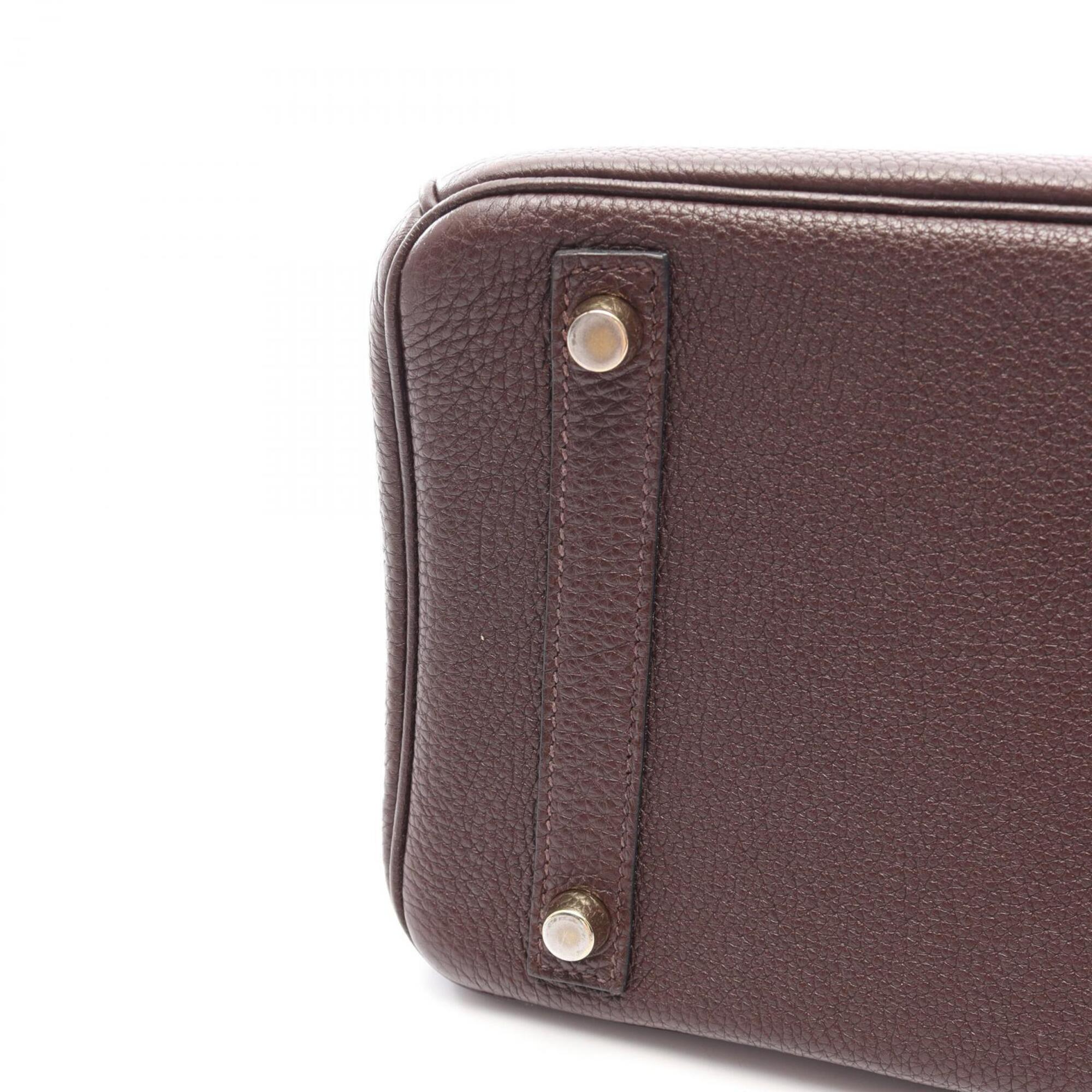 Hermes Brown Togo Leather Handbag (Pre-Owned)
