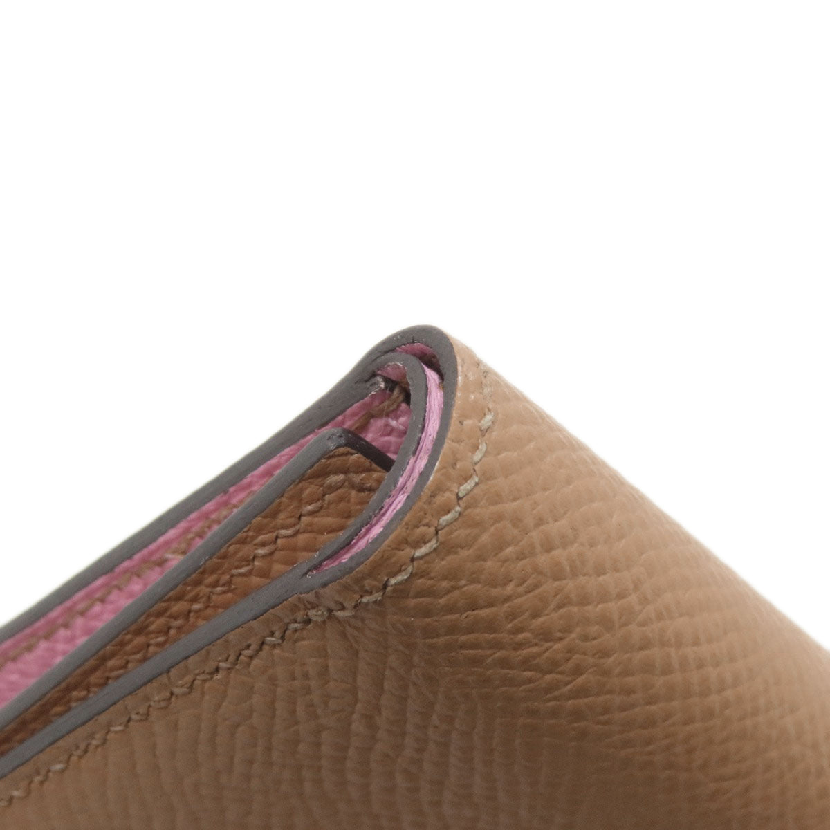 Hermes Brown Pink Epsom Leather Wallet (Bi-Fold) (Pre-Owned)