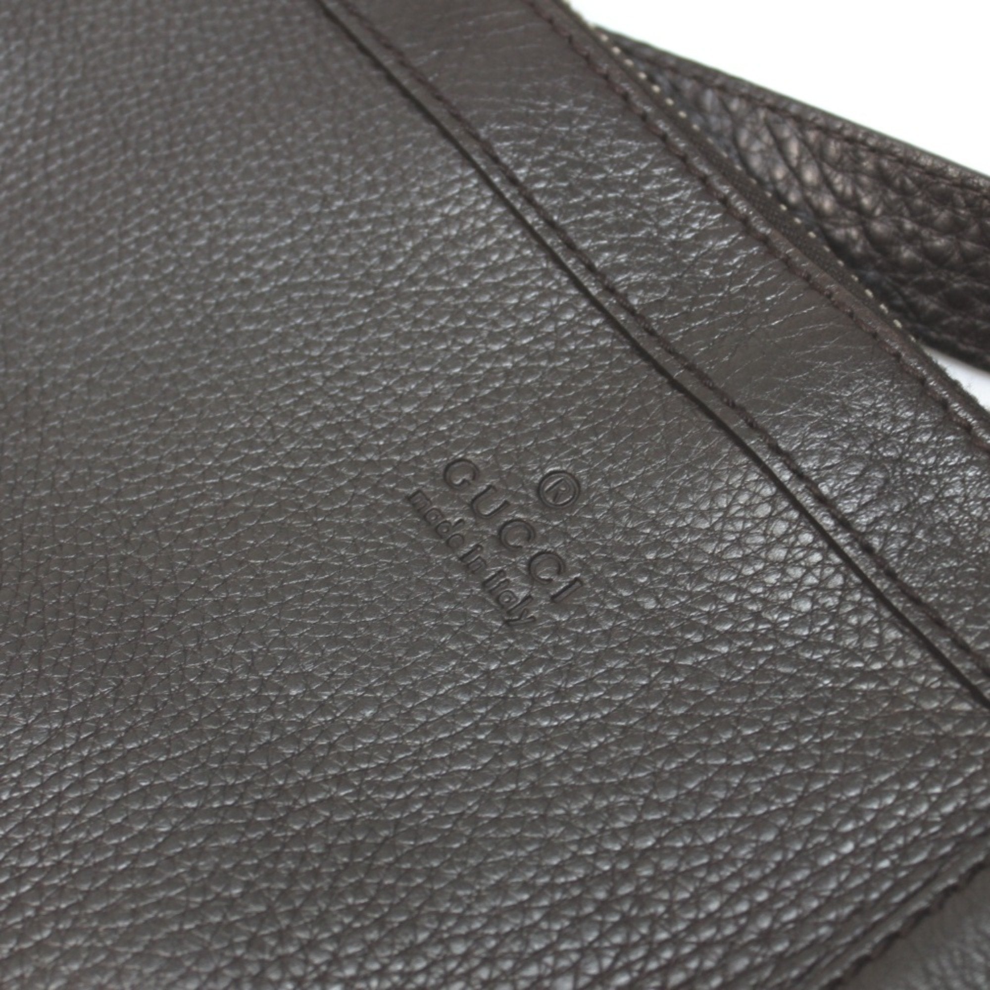 Gucci Brown Leather Shoulder Bag (Pre-Owned)