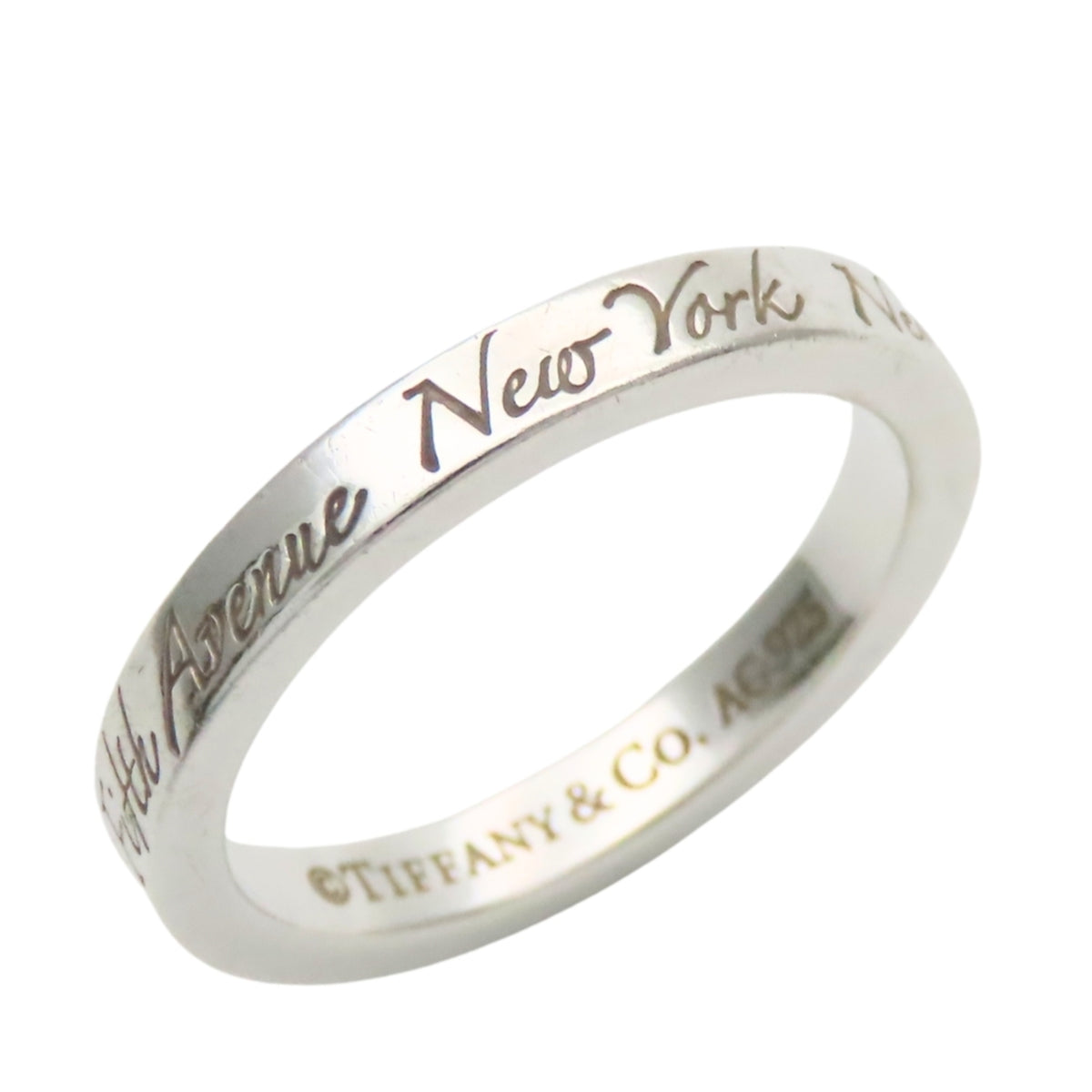 Tiffany Silver Silver 925 Band Ring (Pre-Owned)