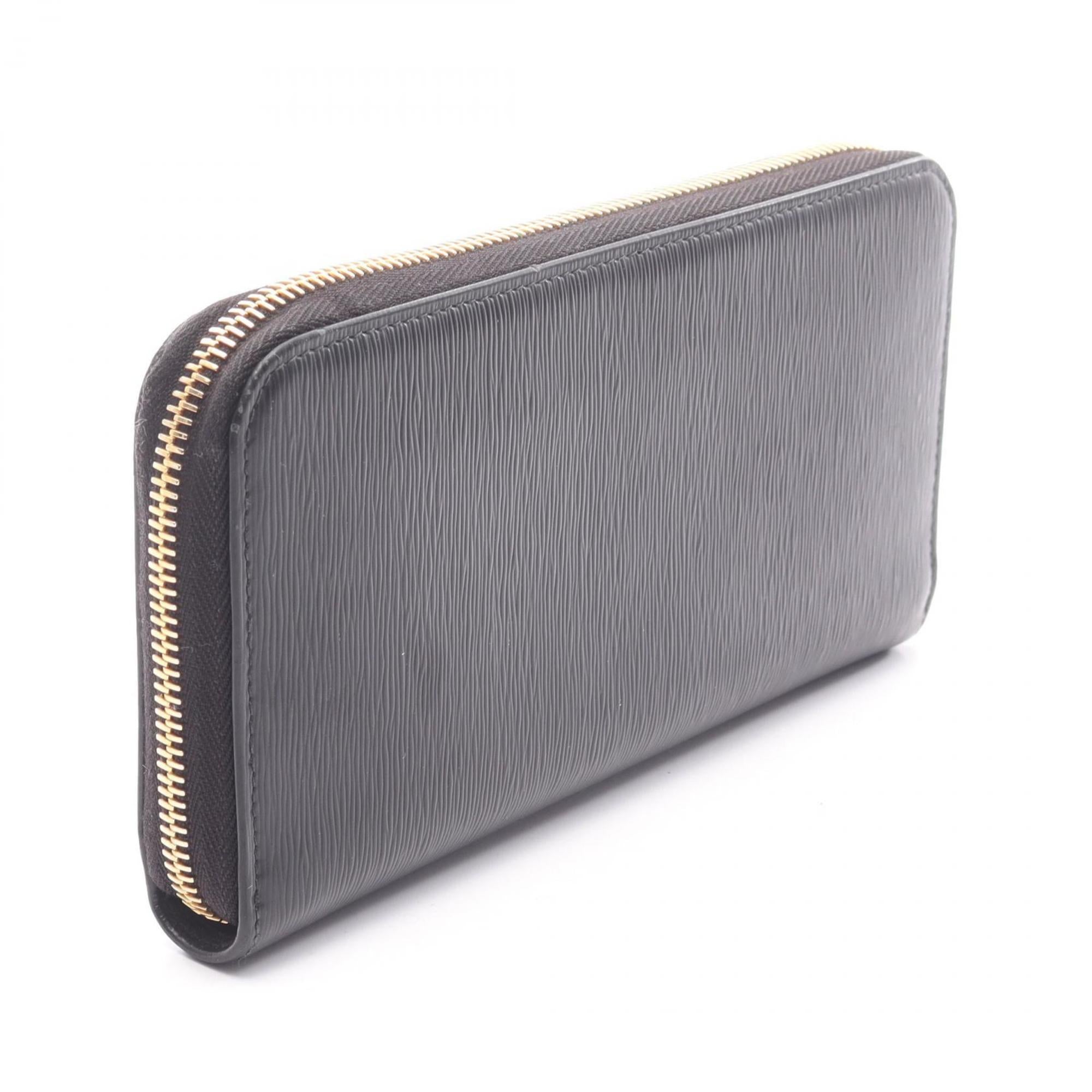 Prada Black Leather Long Wallet (Bi-Fold) (Pre-Owned)
