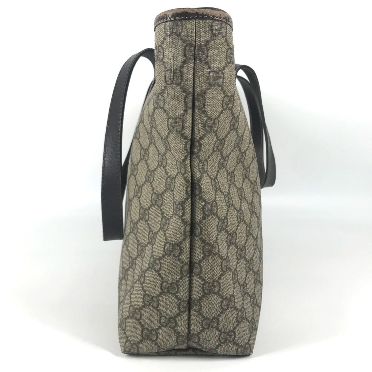 Gucci Beige Dark Brown Gg Supreme Shoulder Bag Tote Bag (Pre-Owned)