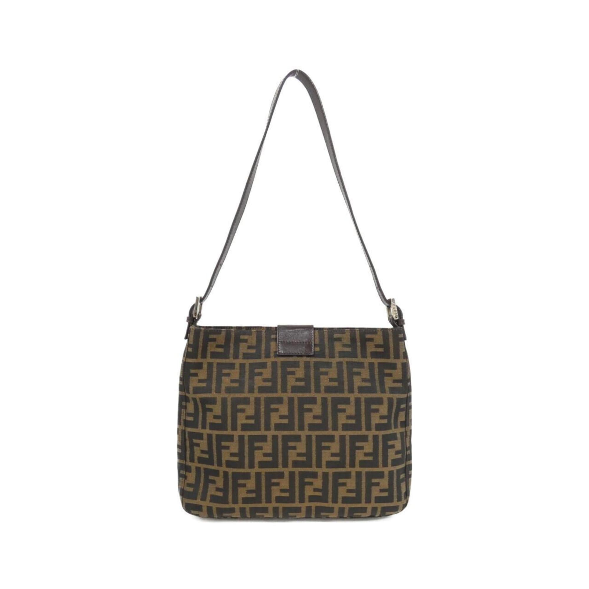 Fendi Brown Canvas Shoulder Bag (Pre-Owned)
