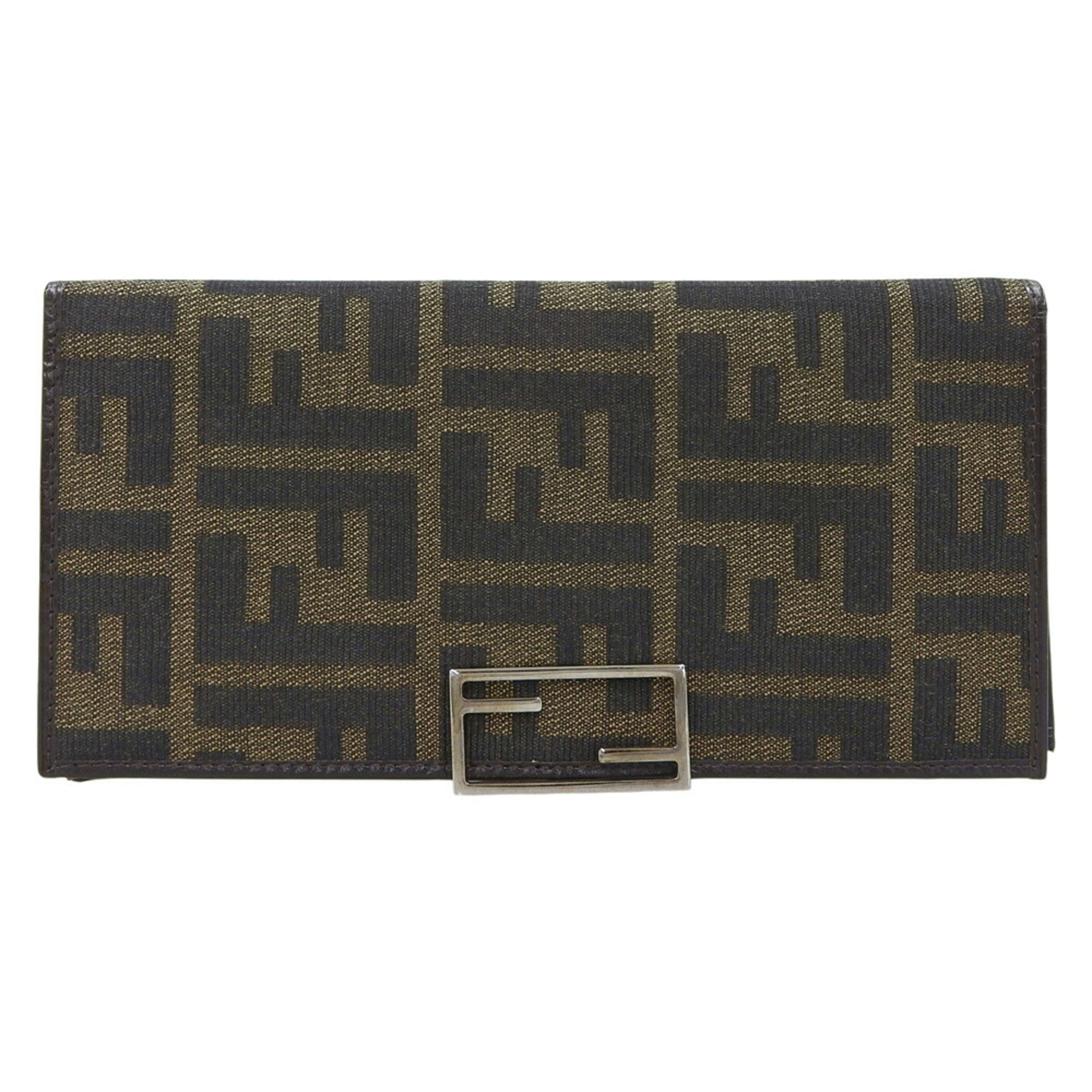 Fendi Brown Canvas Long Wallet (Bi-Fold) (Pre-Owned)